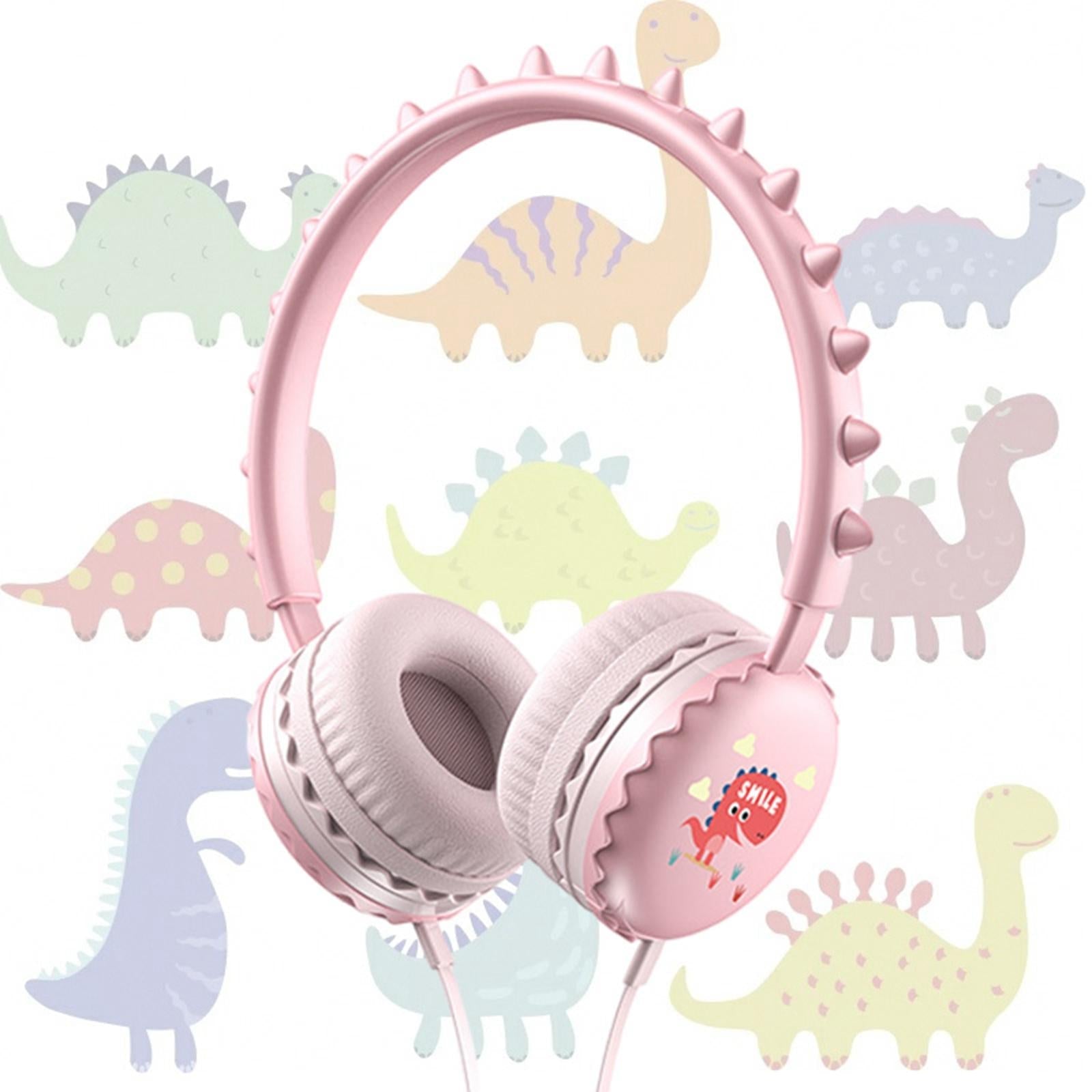 Kids Wired Headphones Over Ear Lightweight Portable for Child  pink