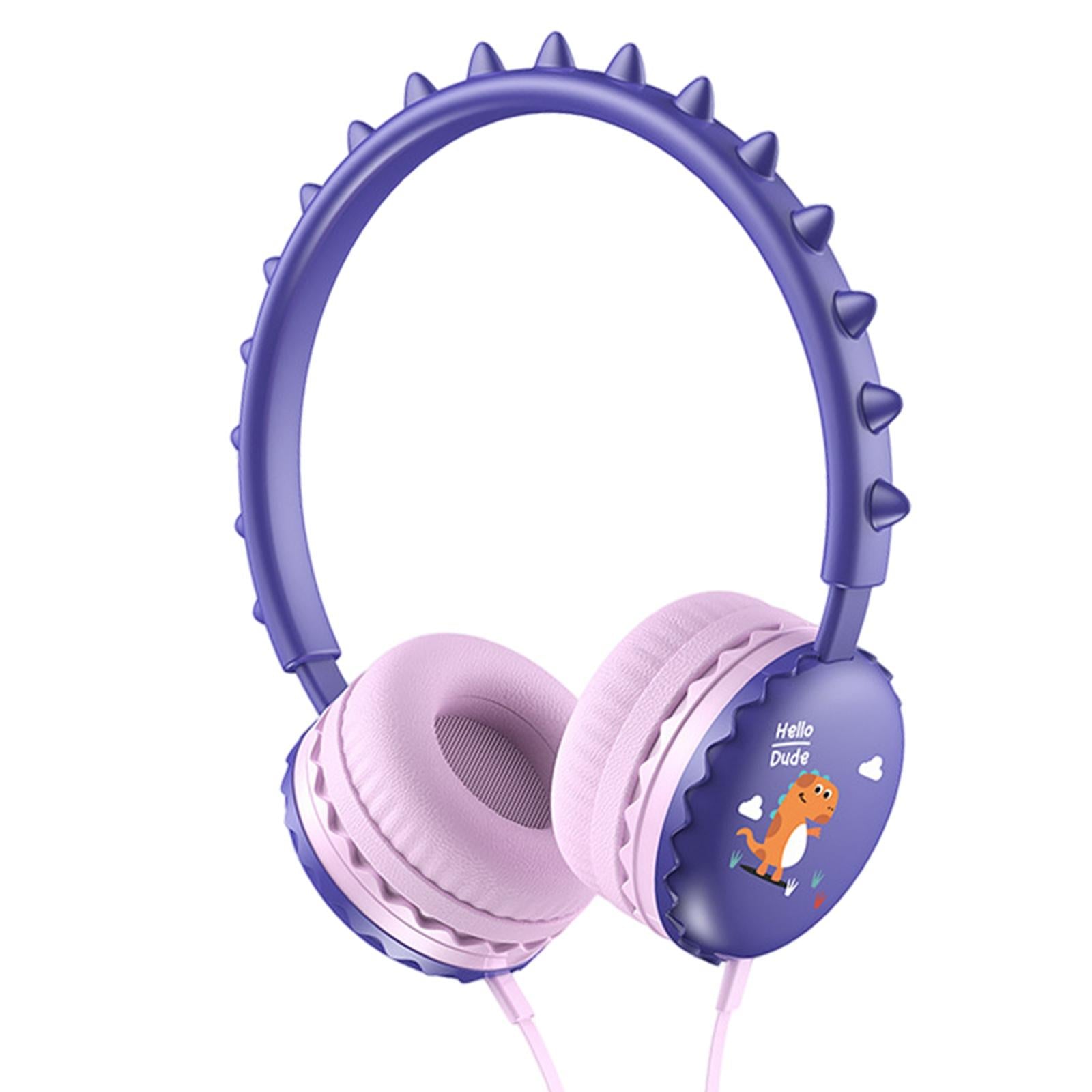 Kids Wired Headphones Over Ear Lightweight Portable for Child  purple