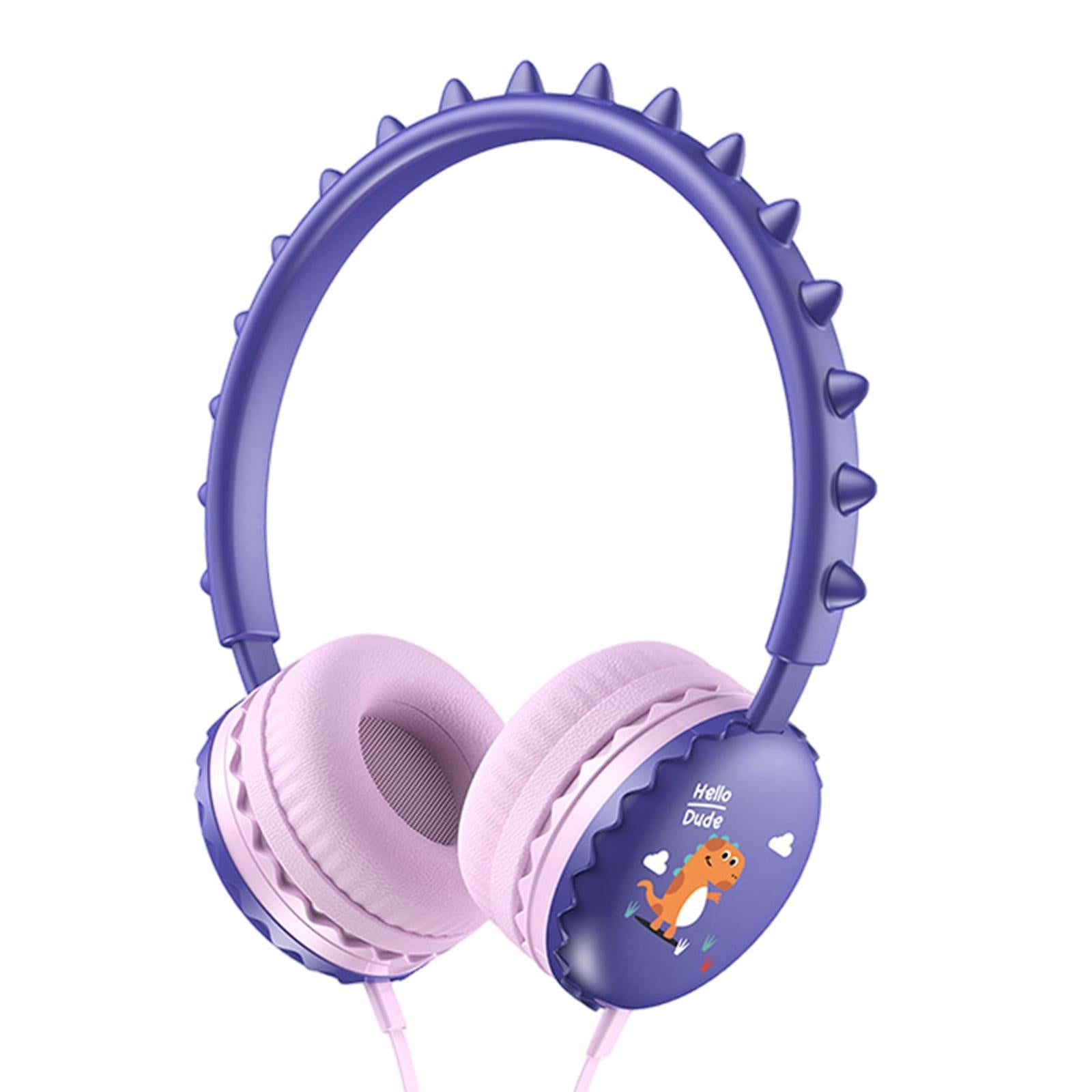 Kids Wired Headphones Over Ear Lightweight Portable for Child  purple