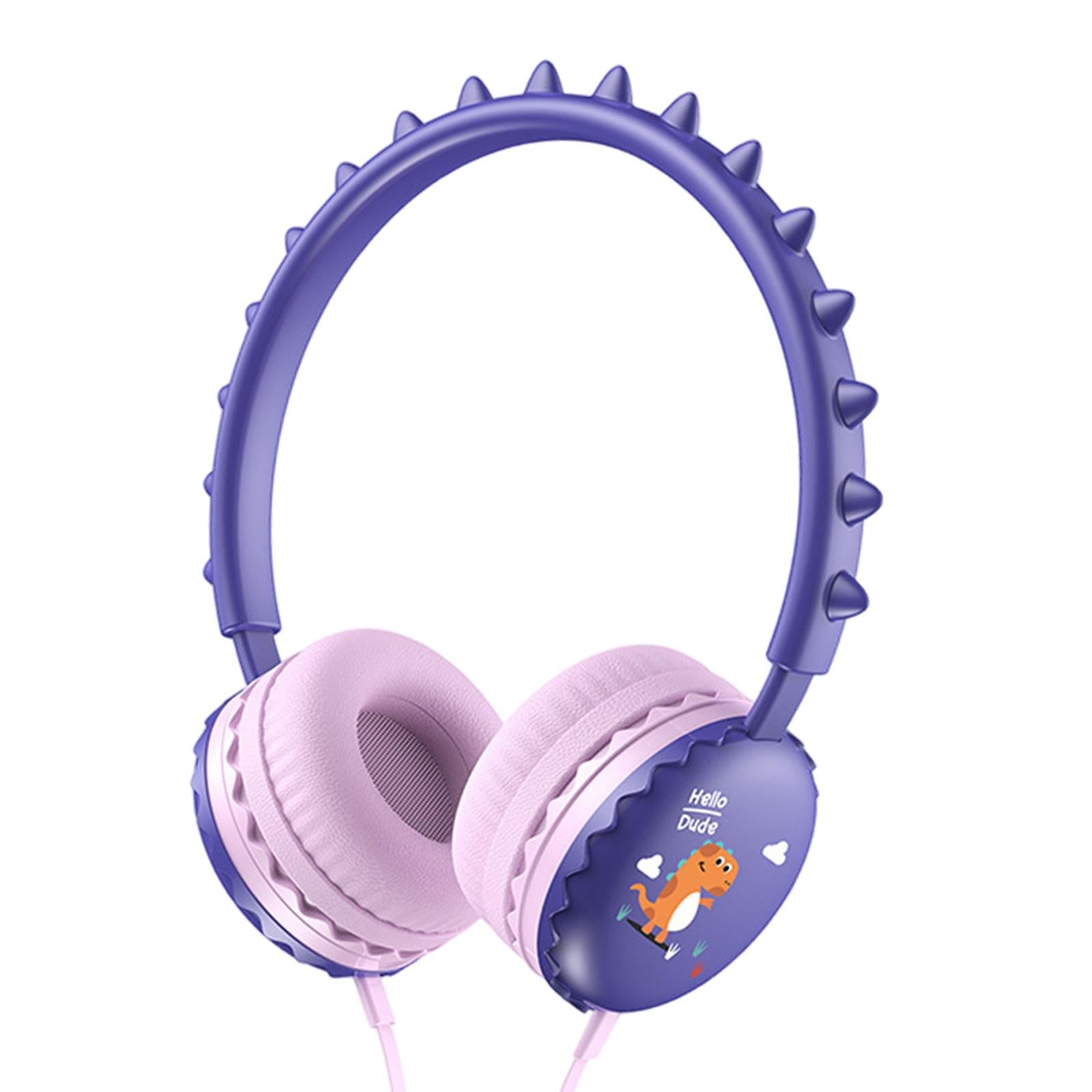 Kids Wired Headphones Over Ear Lightweight Portable for Child  purple