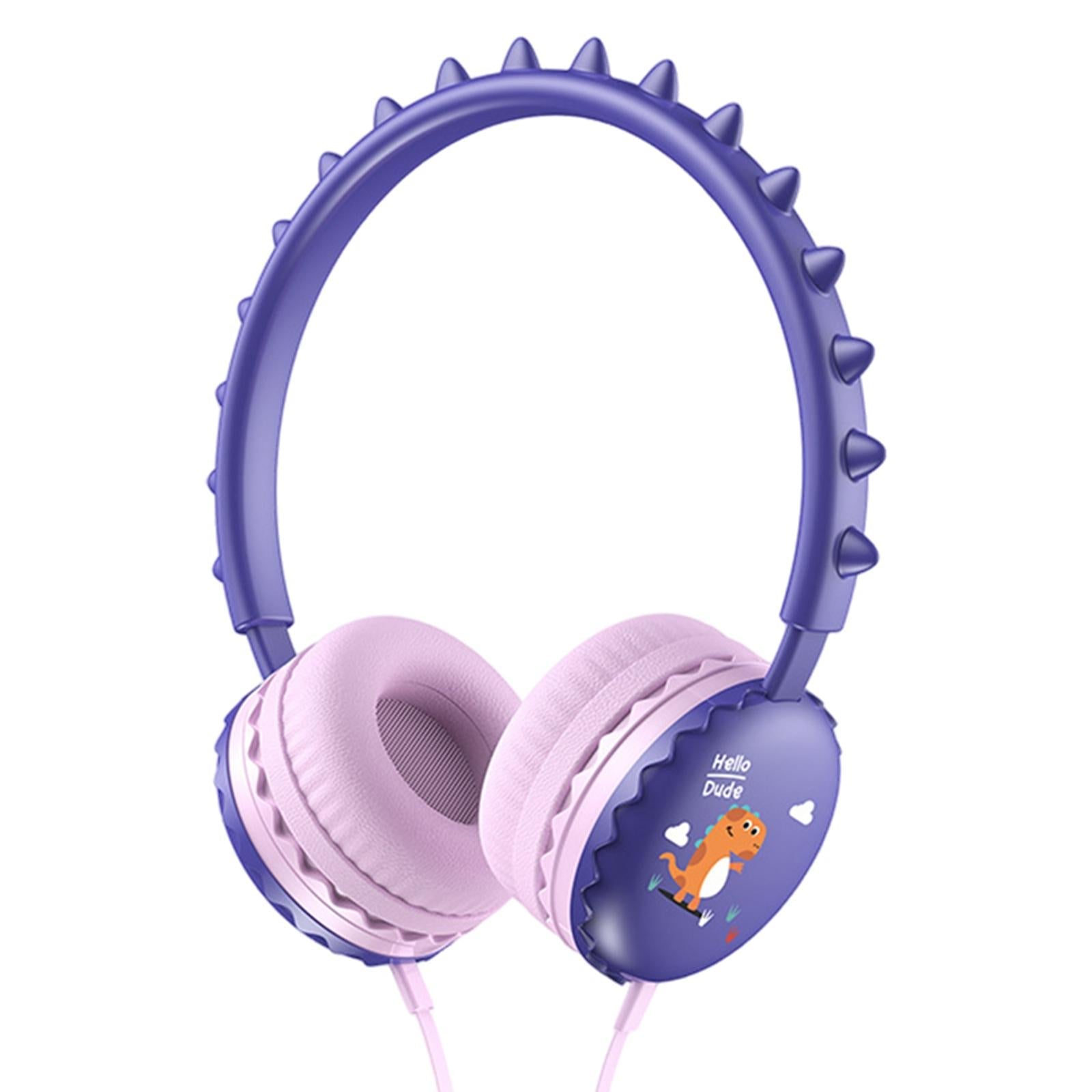 Kids Wired Headphones Over Ear Lightweight Portable for Child  purple