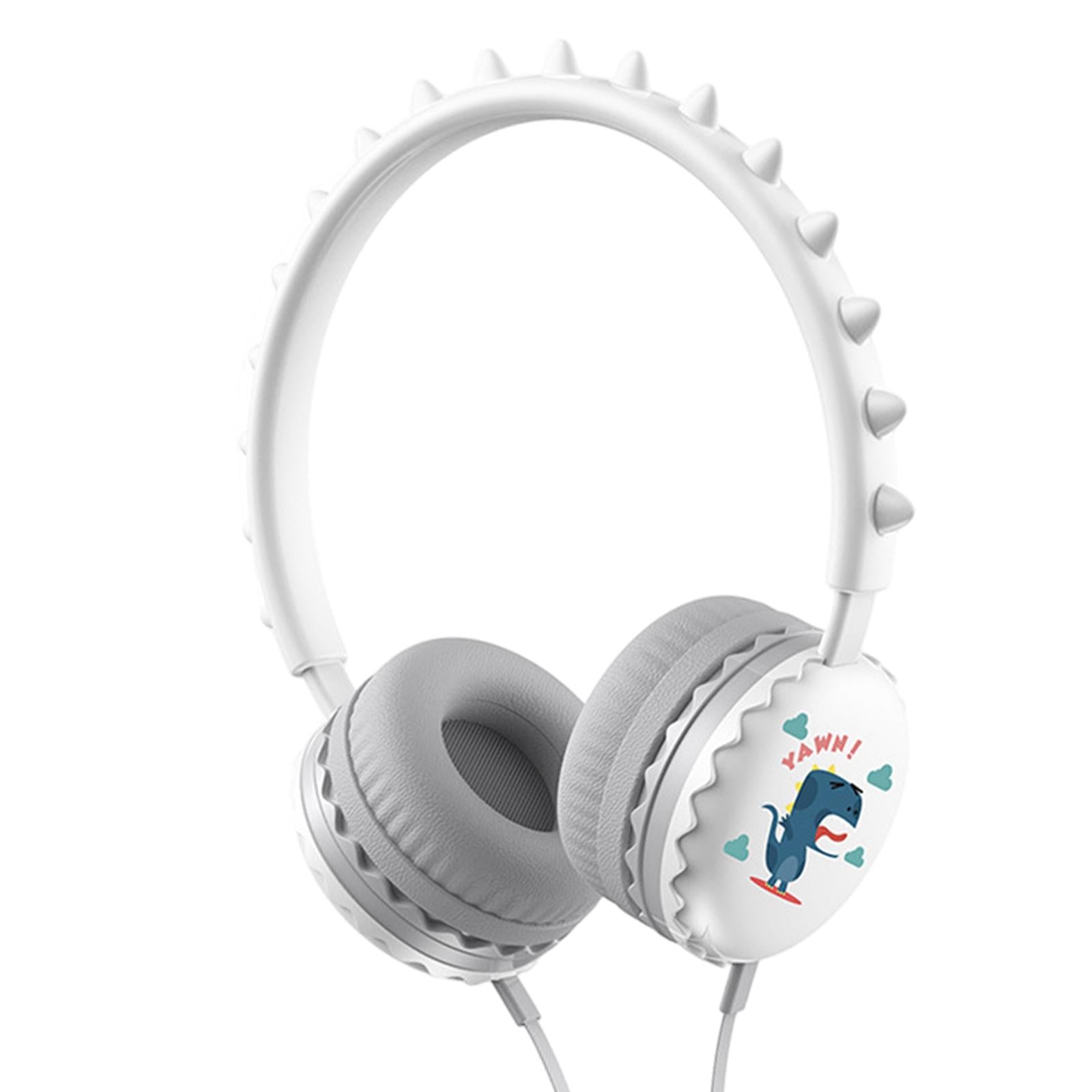 Kids Wired Headphones Over Ear Lightweight Portable for Child  white