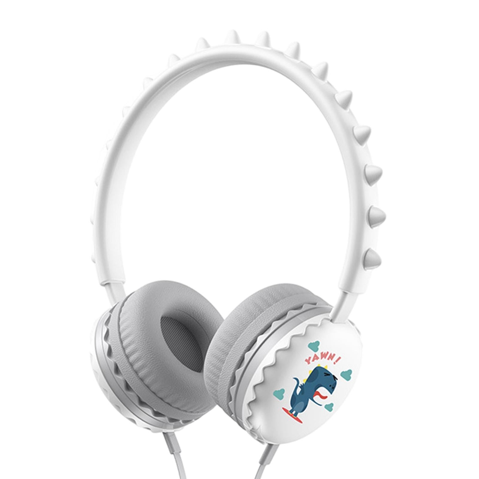 Kids Wired Headphones Over Ear Lightweight Portable for Child  white