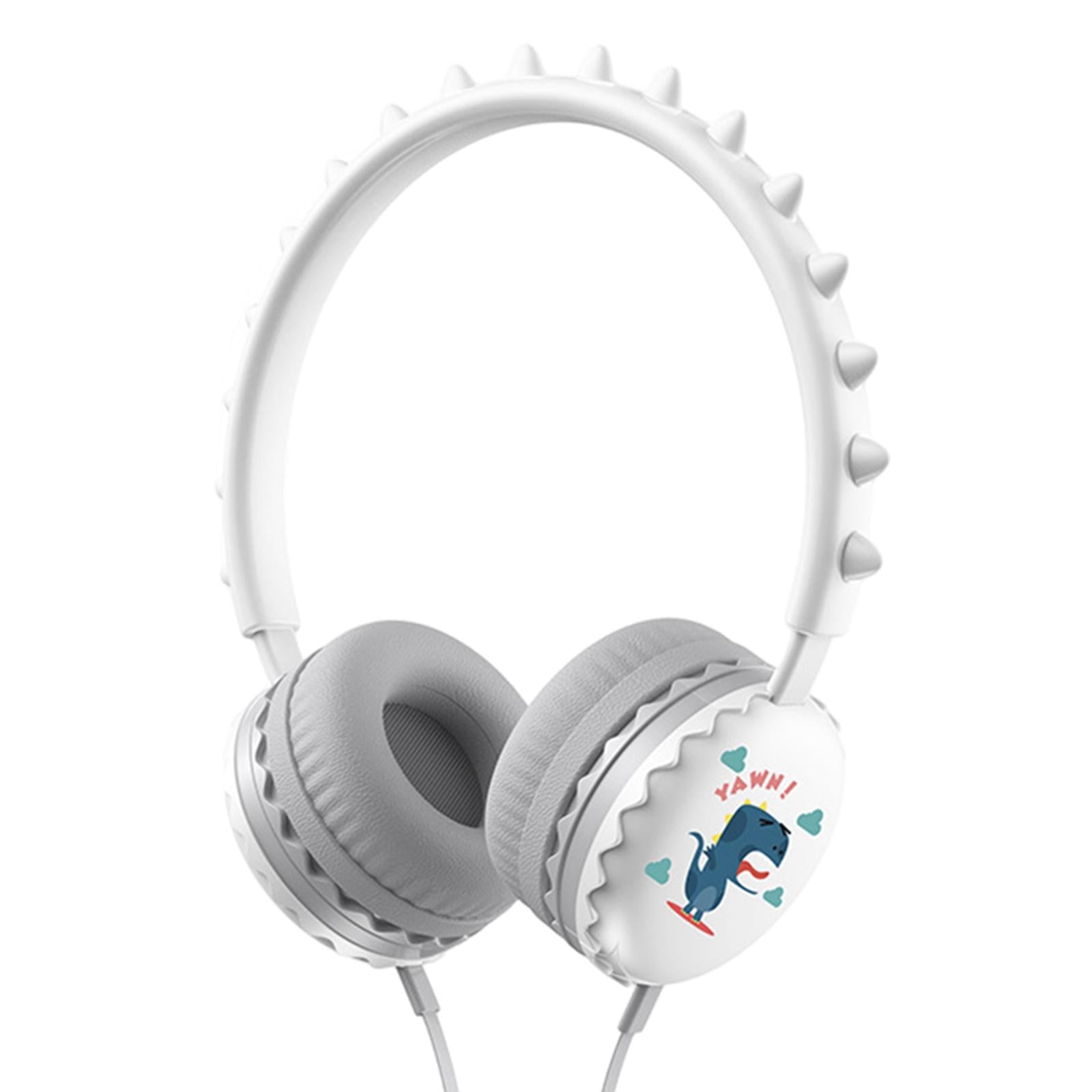 Kids Wired Headphones Over Ear Lightweight Portable for Child  white