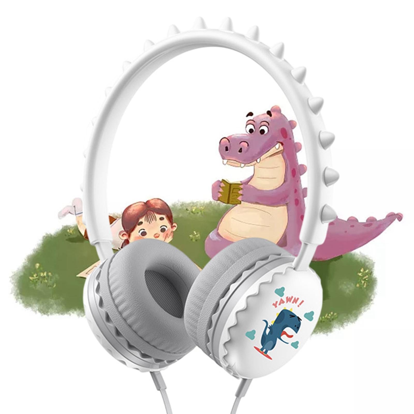 Kids Wired Headphones Over Ear Lightweight Portable for Child  white