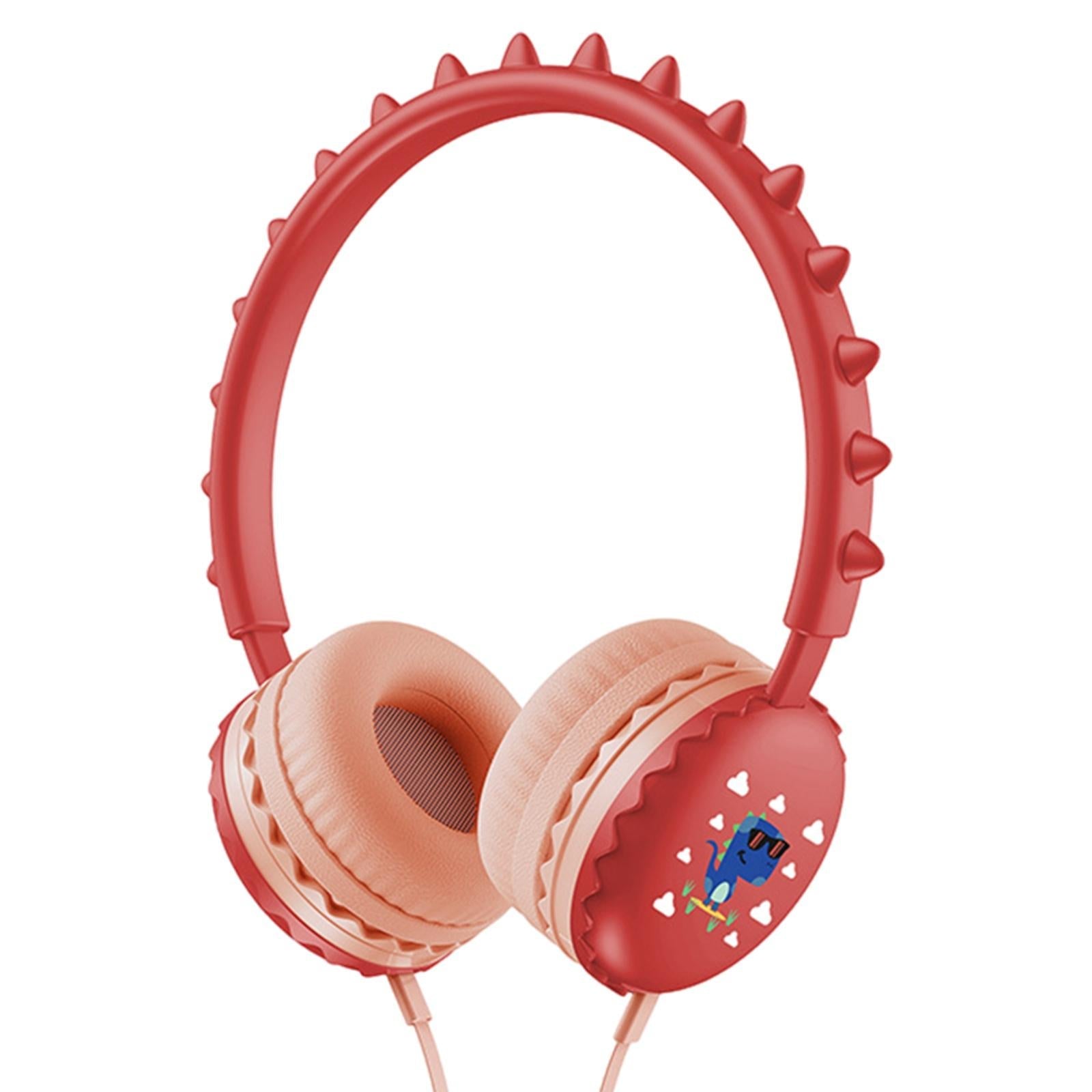 Kids Wired Headphones Over Ear Lightweight Portable for Child  red