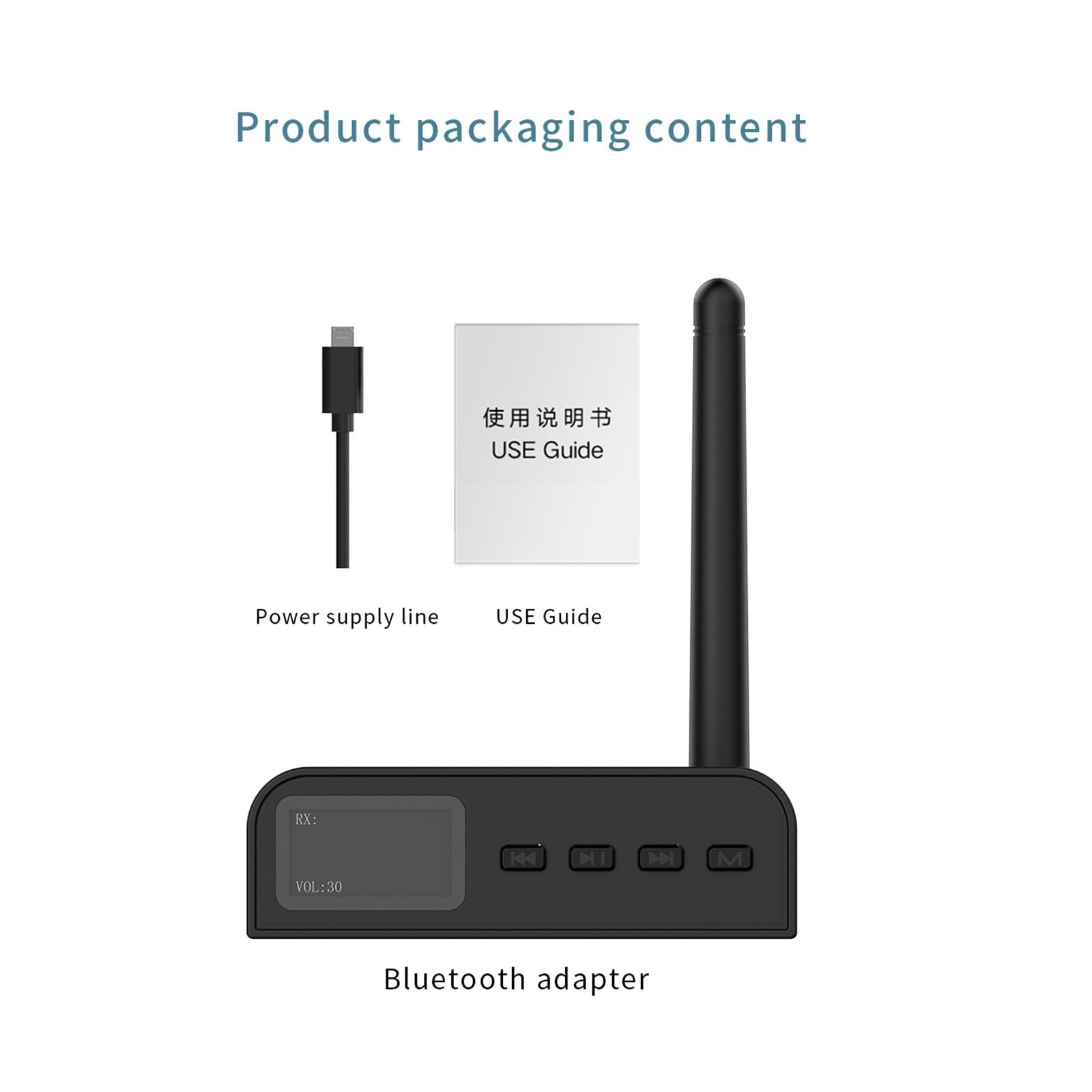 Wireless Bluetooth Audio Transmitter Receiver AUX/Optical/Coaxial Input