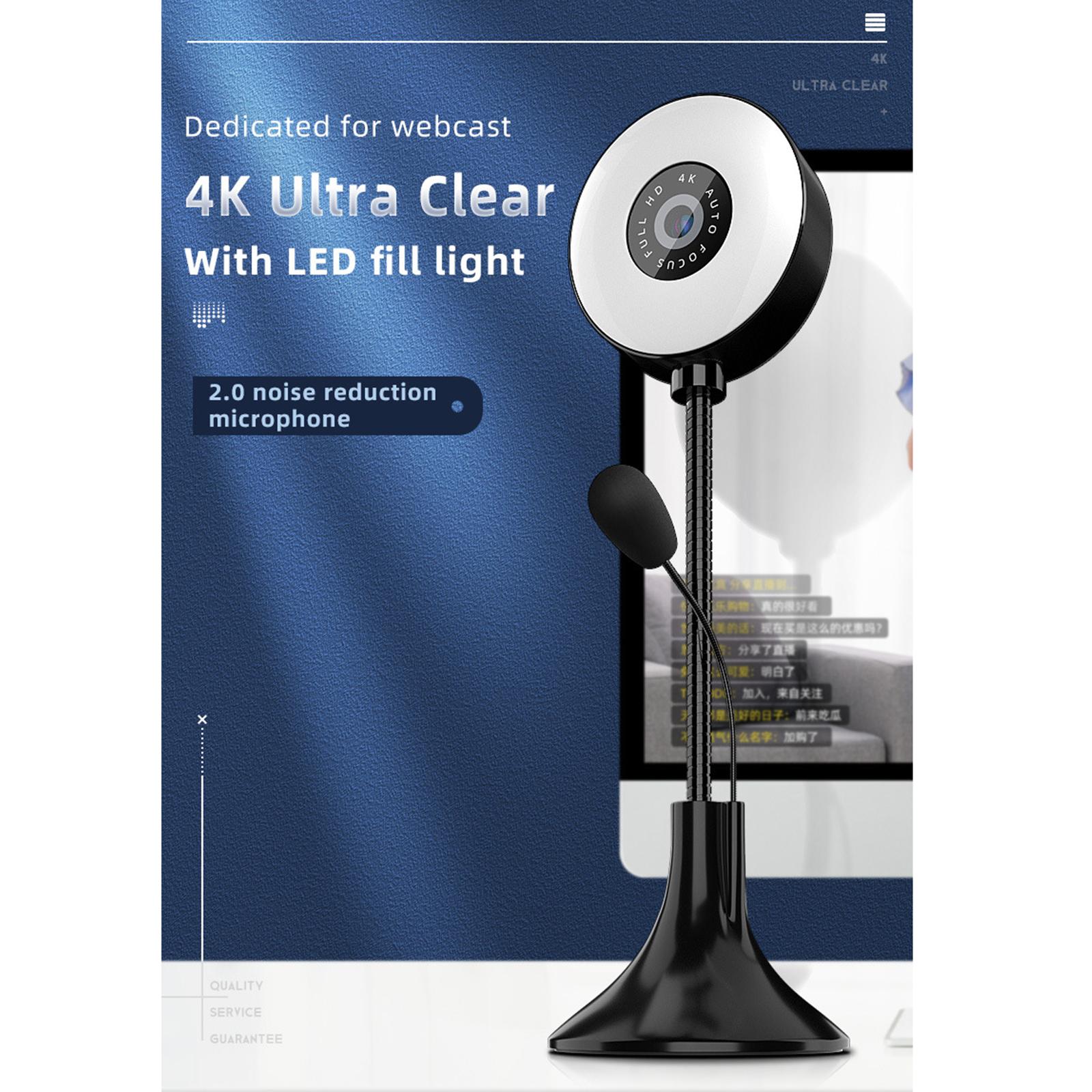 Webcam Full Hd Non-Slip Base Multi-Directional AK Clear Smart for Webcast 480p