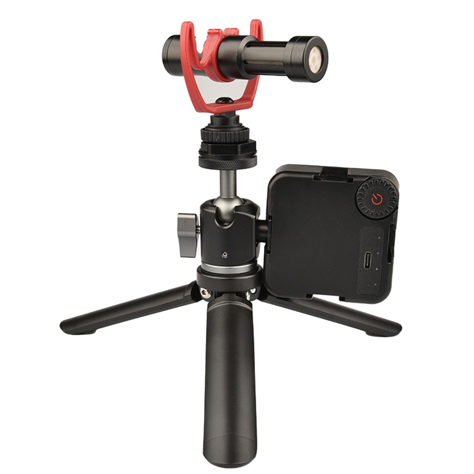 Swivel Mini Ball Head Tripod Mount with Removable 1/4 Cold Shoe for DSLR