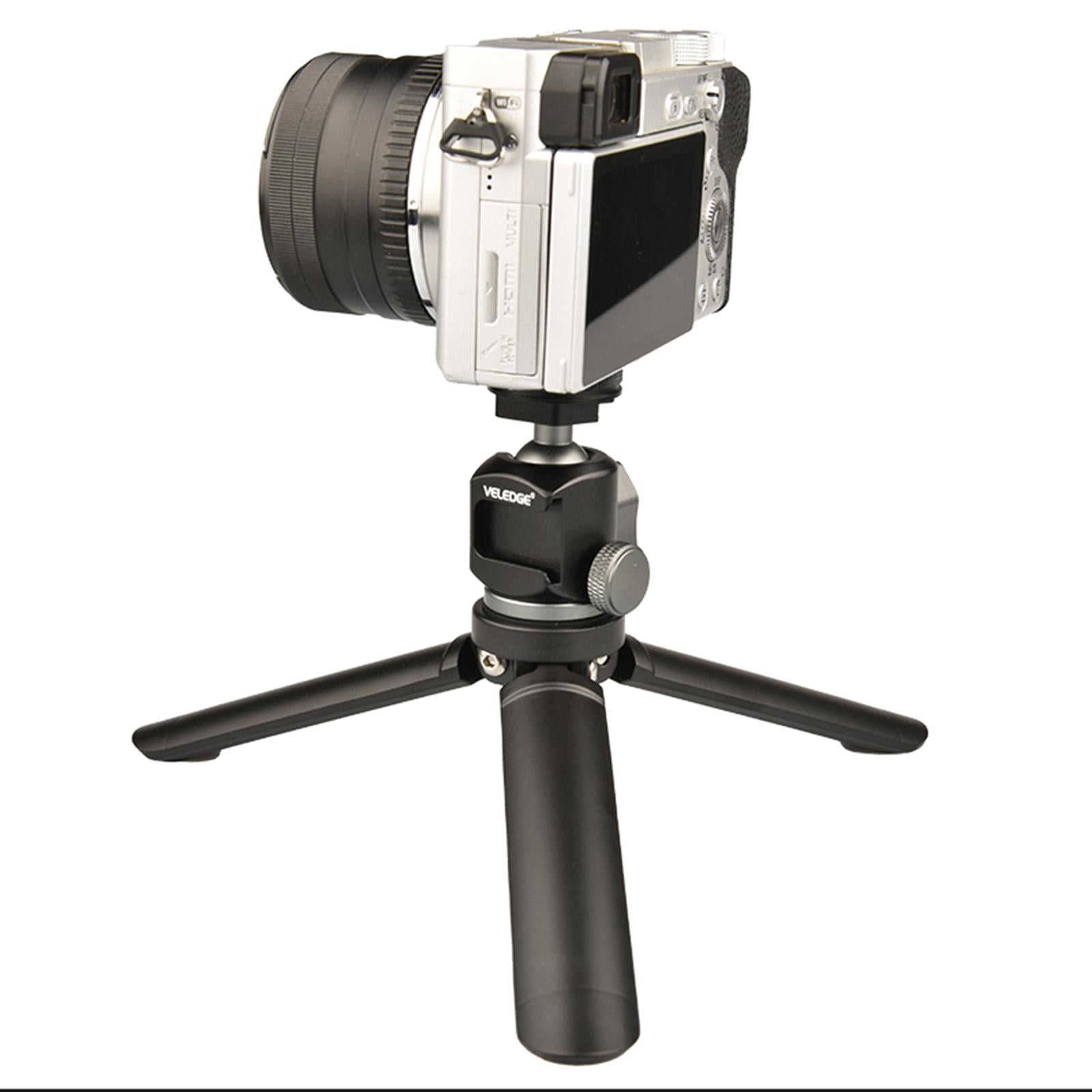 Swivel Mini Ball Head Tripod Mount with Removable 1/4 Cold Shoe for DSLR