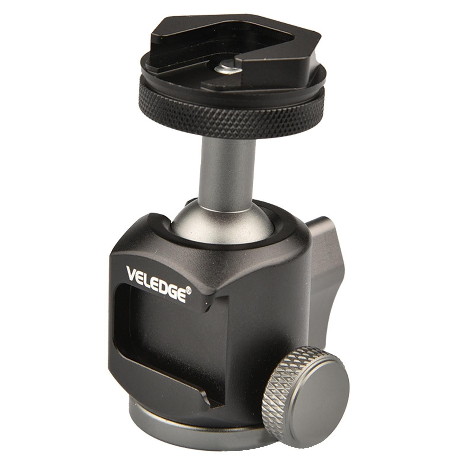 Swivel Mini Ball Head Tripod Mount with Removable 1/4 Cold Shoe for DSLR