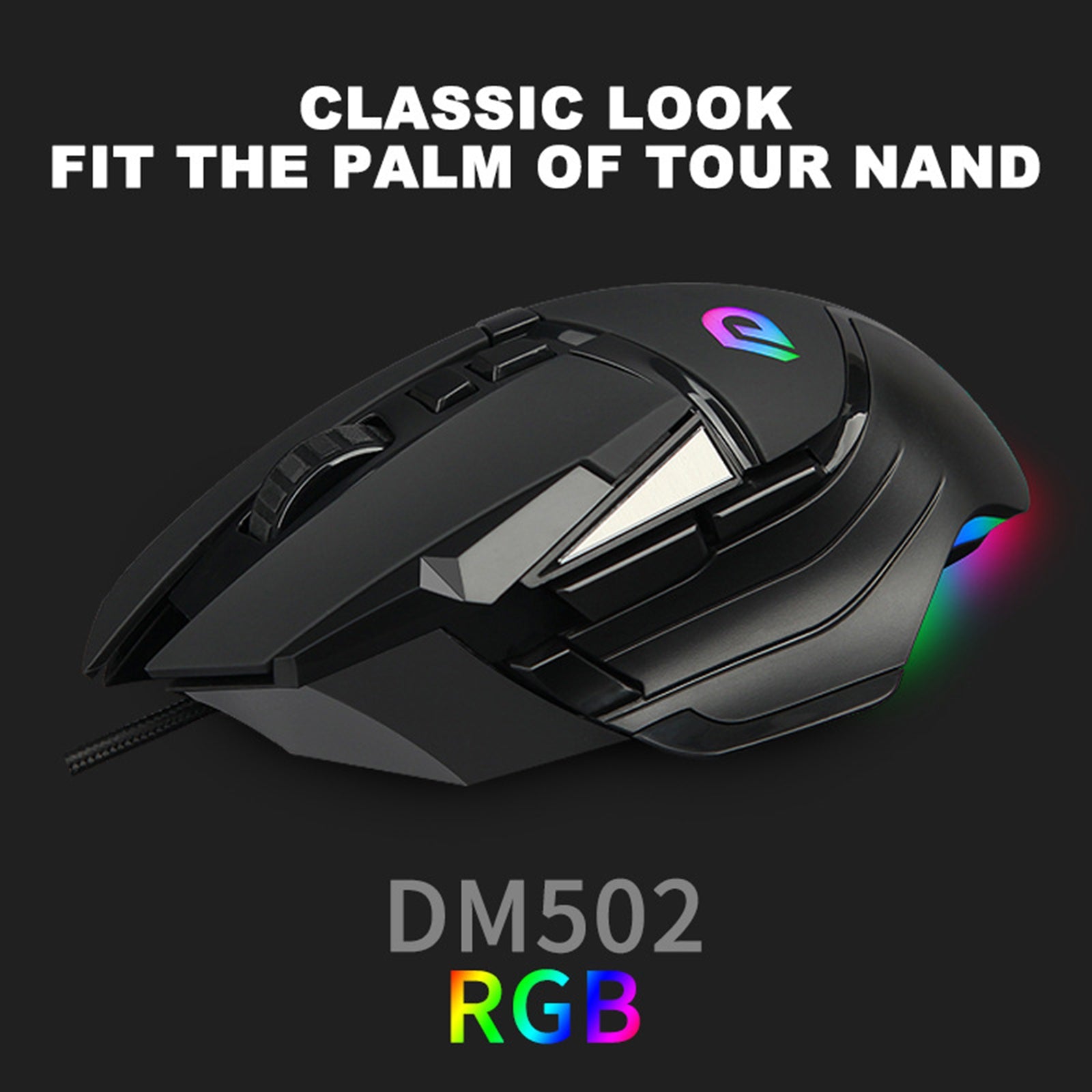 Wired Gaming Mouse Programmable RGB Backlit Mice for Games Laptop Computer