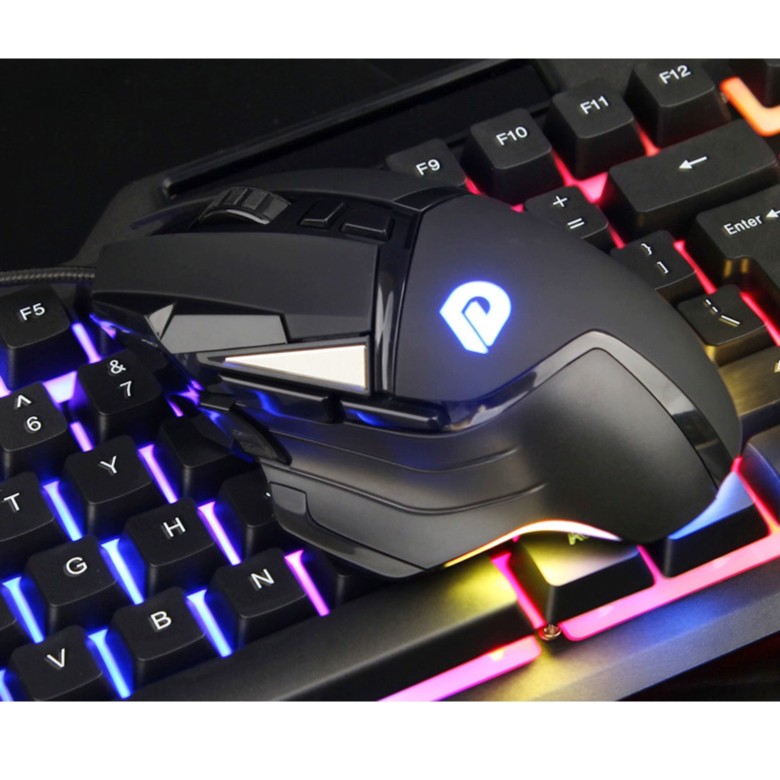 Wired Gaming Mouse Programmable RGB Backlit Mice for Games Laptop Computer