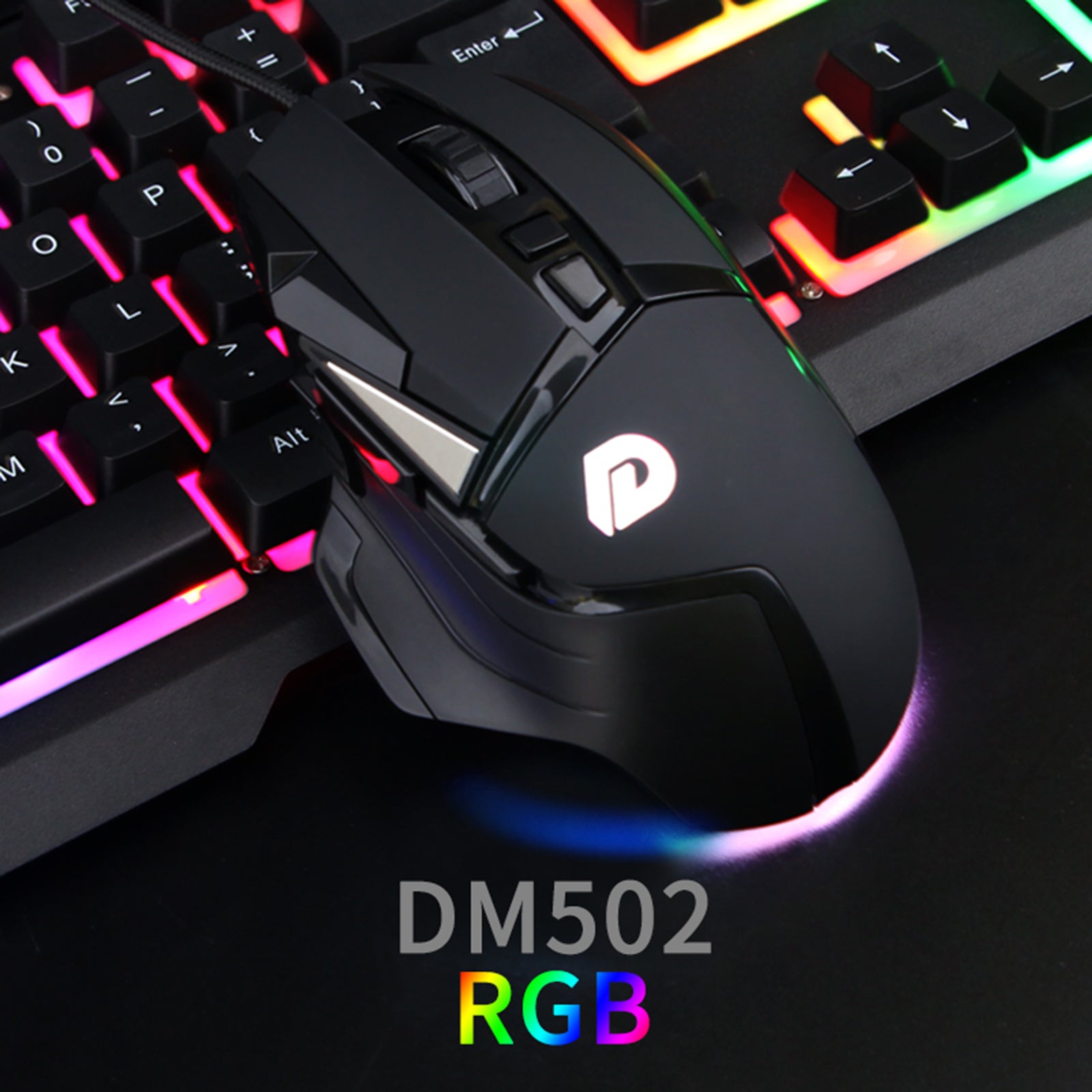 Wired Gaming Mouse Programmable RGB Backlit Mice for Games Laptop Computer