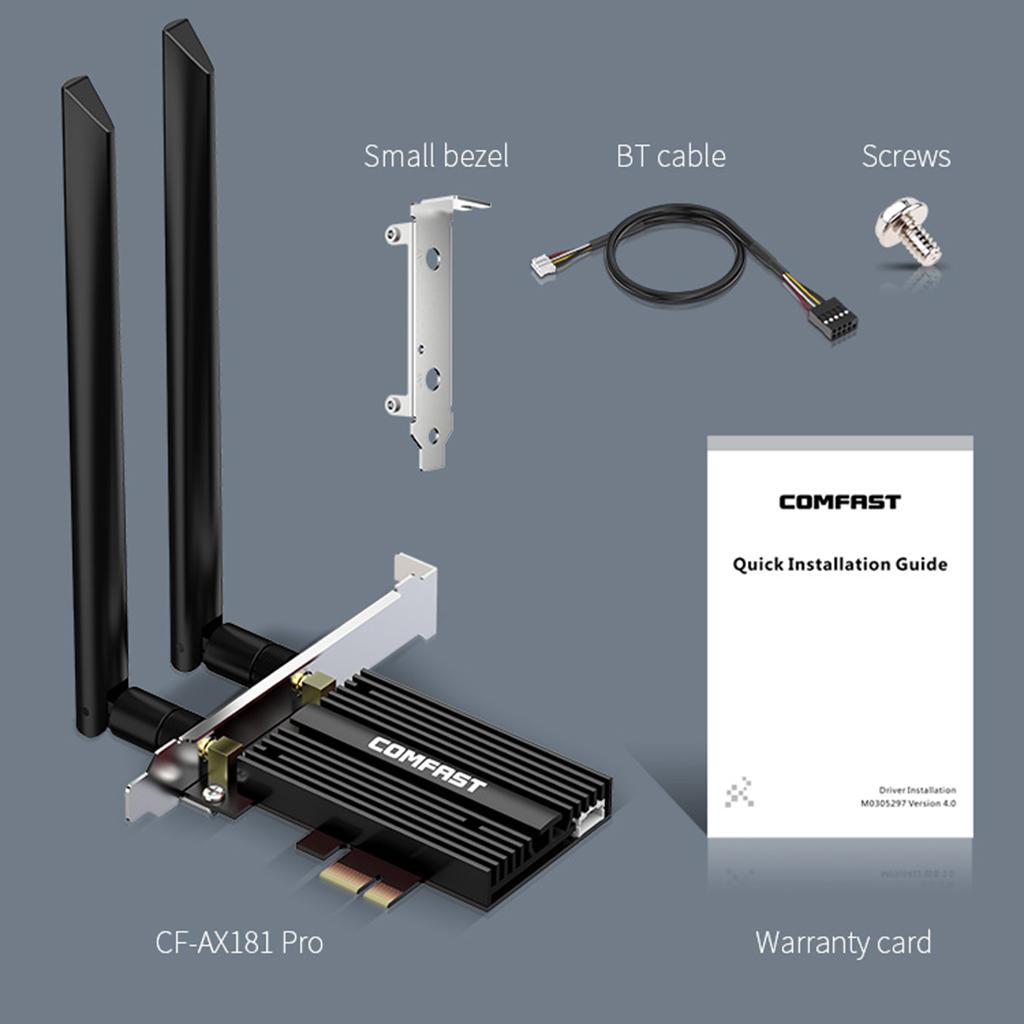 Wireless WiFi Card Tri-Band Support Windows 10 11 64-Bit PCIe for PC Desktop