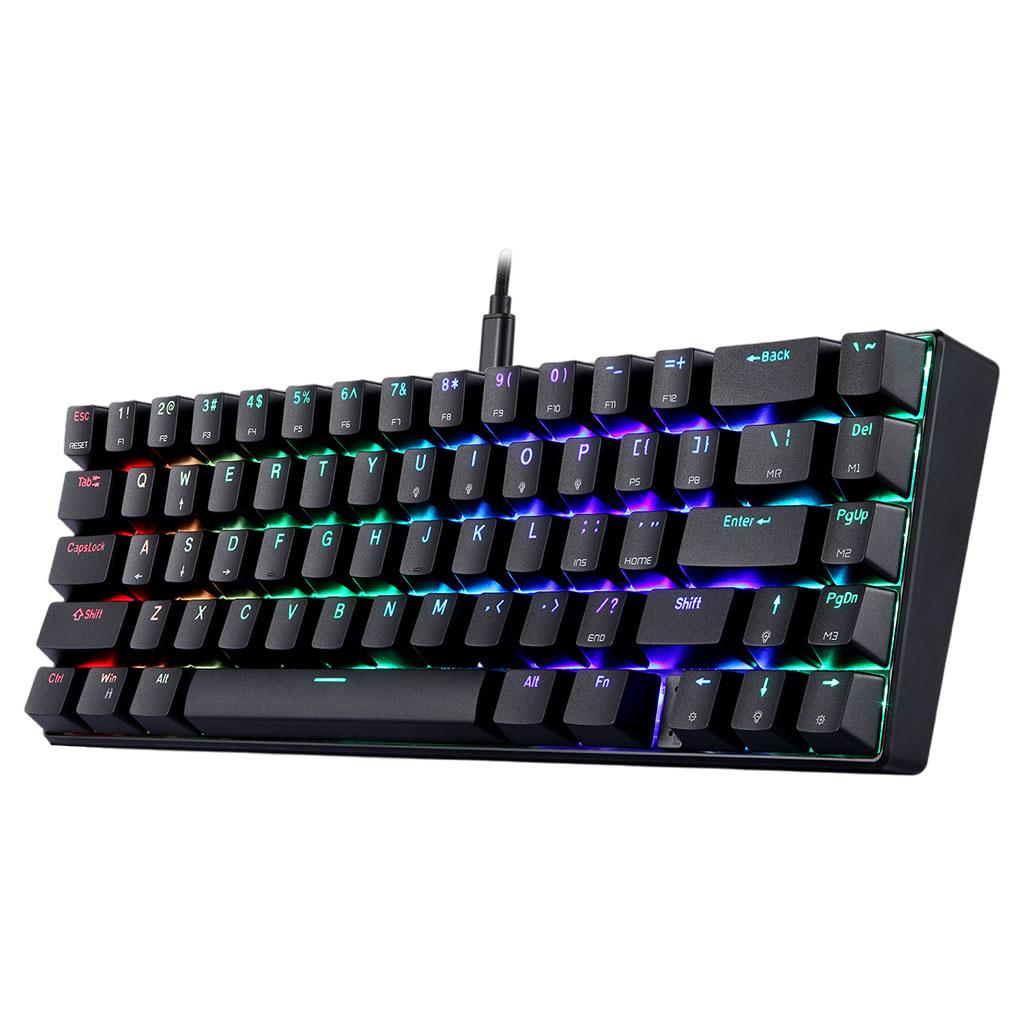 Wired Mechanical Gaming Keyboard Programmable Backlit Black Red switch