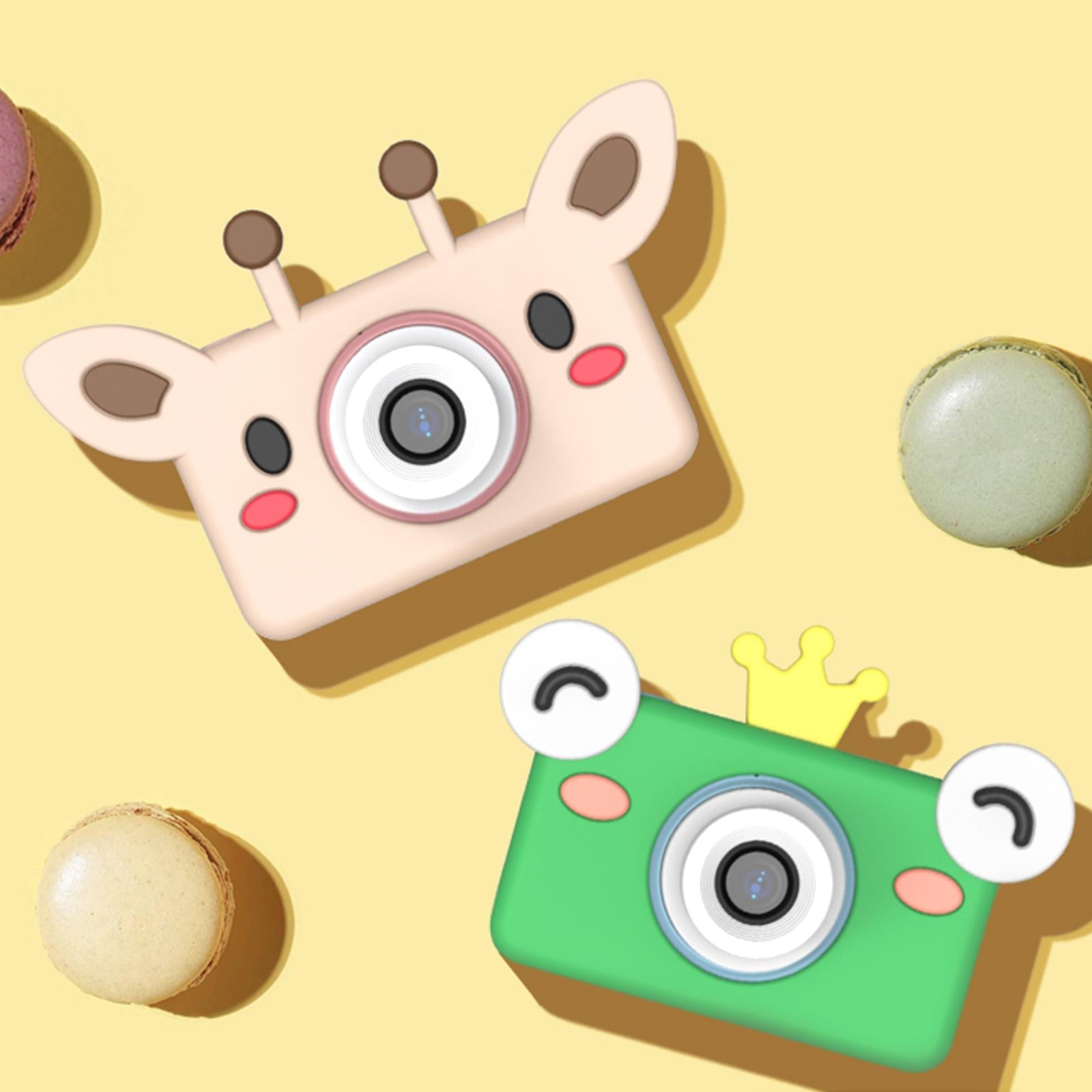 Cute Silicone Cover for Kids Camera for Outdoor Play for Kids 3-8 Years Old Light Brown Deer