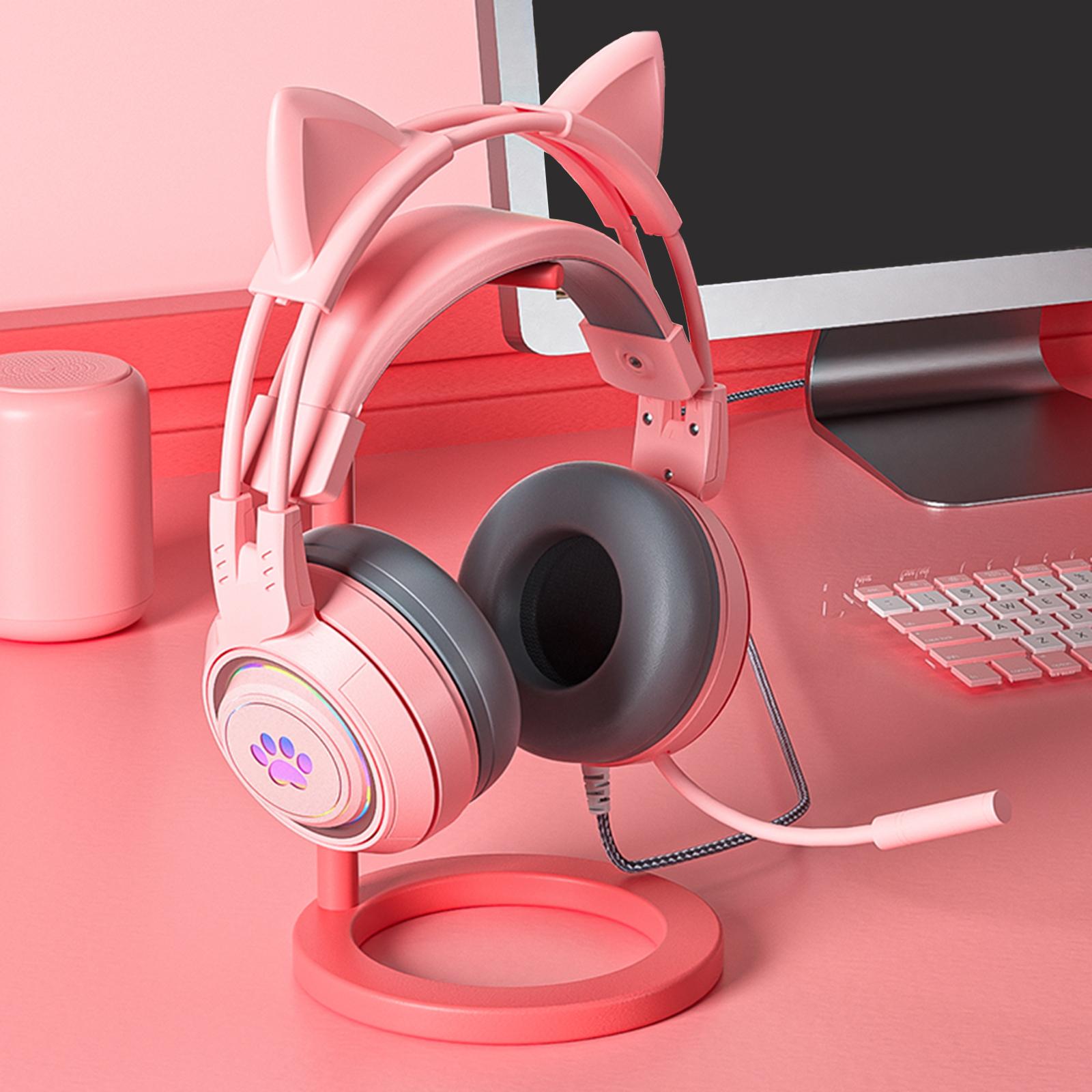 Wired Gaming Headset Sy-G25 with Mic USB for PC for Android iOS for VR Pink