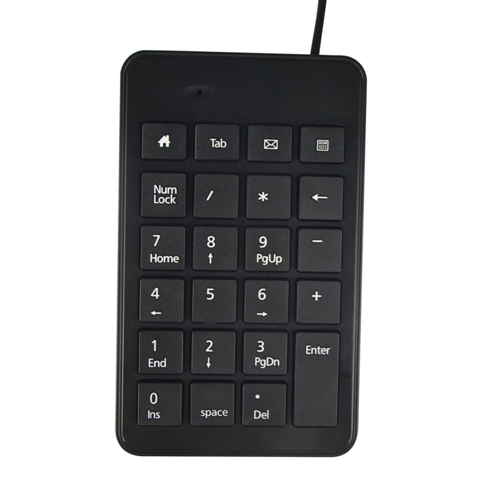 Wired USB Number Pad Numeric Keypad - Black ,Reliable USB Connection Slim