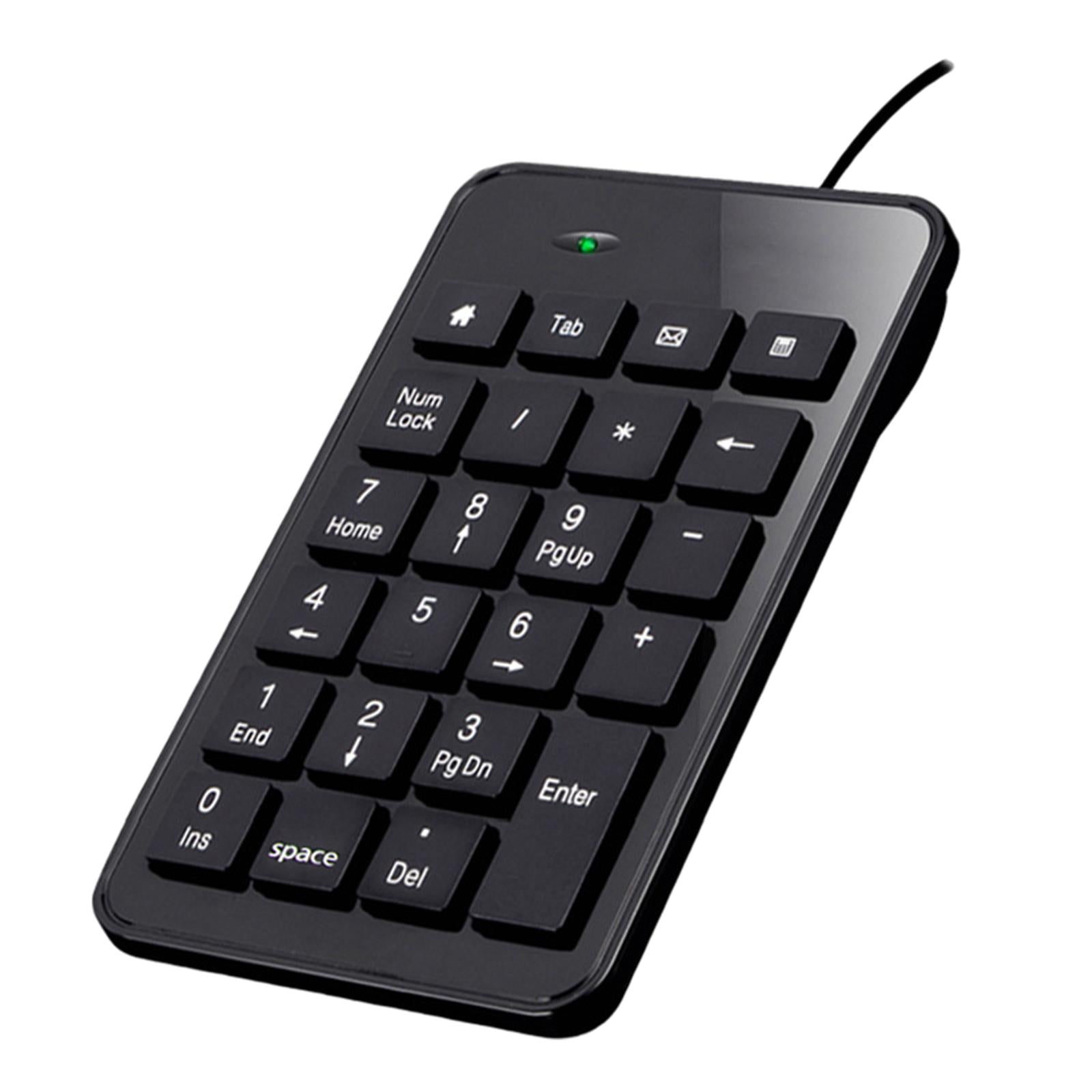 Wired USB Number Pad Numeric Keypad - Black ,Reliable USB Connection Slim