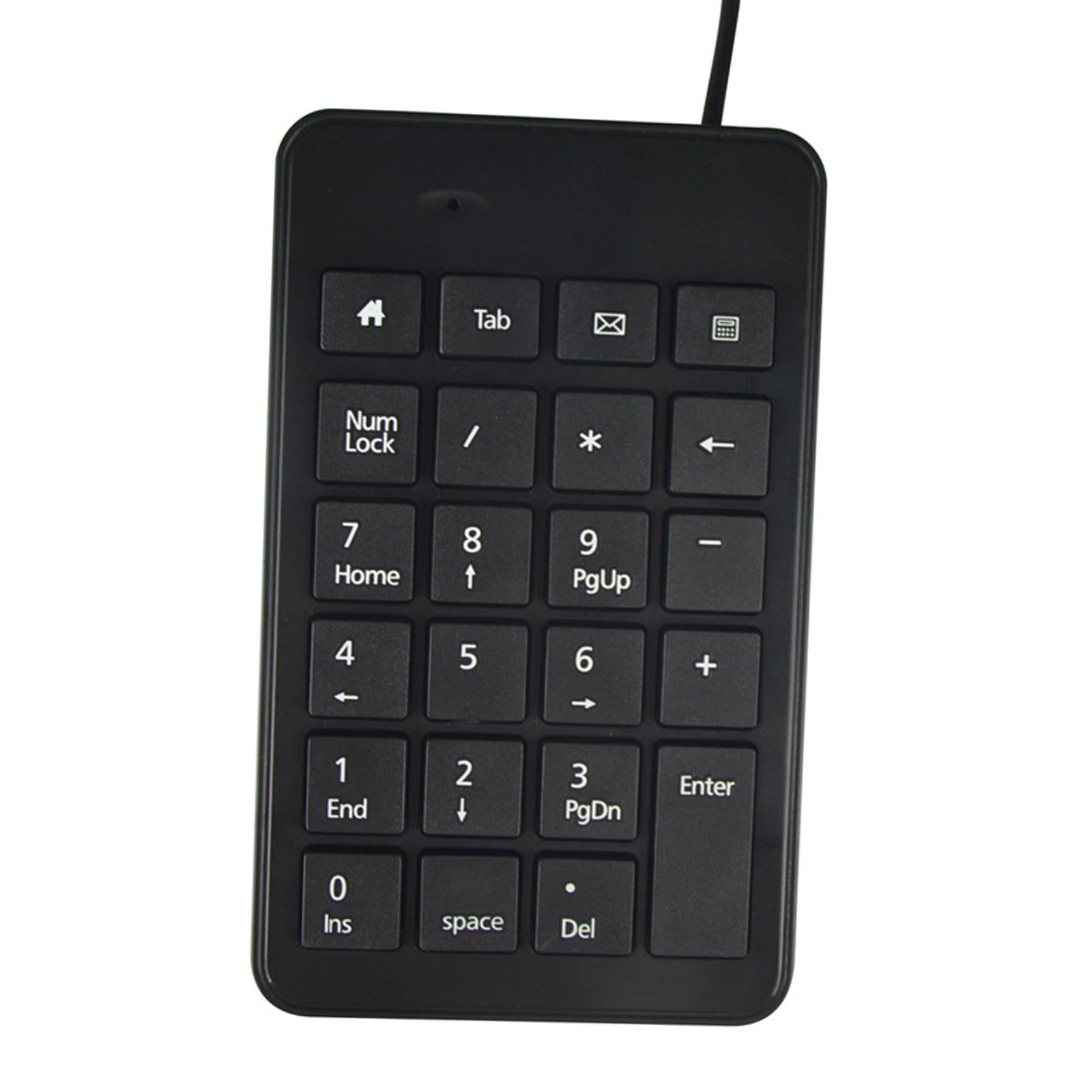 Wired USB Number Pad Numeric Keypad - Black ,Reliable USB Connection Slim