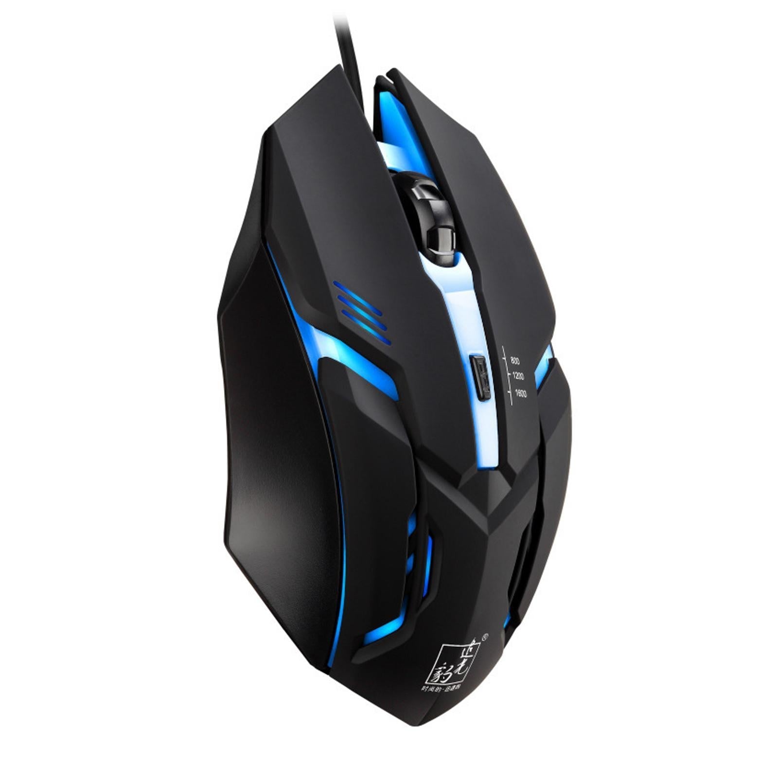 Ergonomic K2 Wired Gaming Mouse Computer RGB Backlit PC Laptop LED 1600 DPI