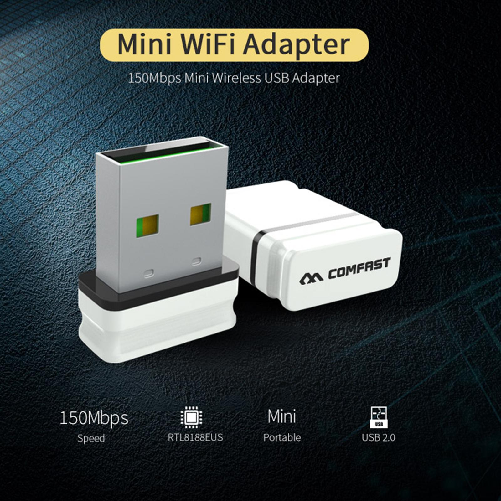 Mini USB WiFi Adapter Network Card for Cell Phones Desktop Hotel CF-WU810N