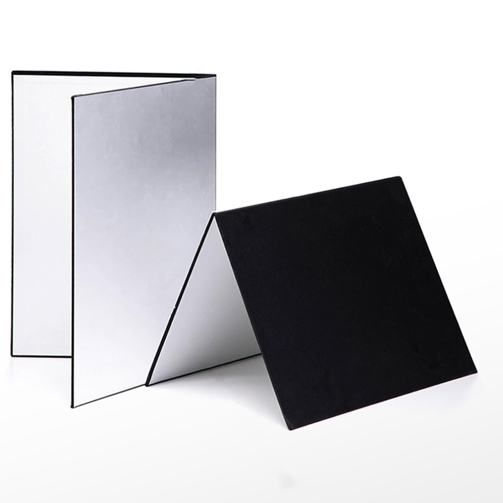 A3 Camera Photography Cardboard Folding Reflective Paper for Absorb Light black white silver