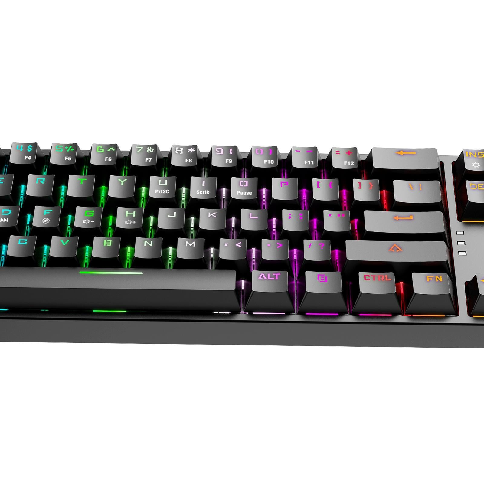 Wired Mechanical Gaming Keyboard Wired Keyboard 71-Key for Computer Desktop Black