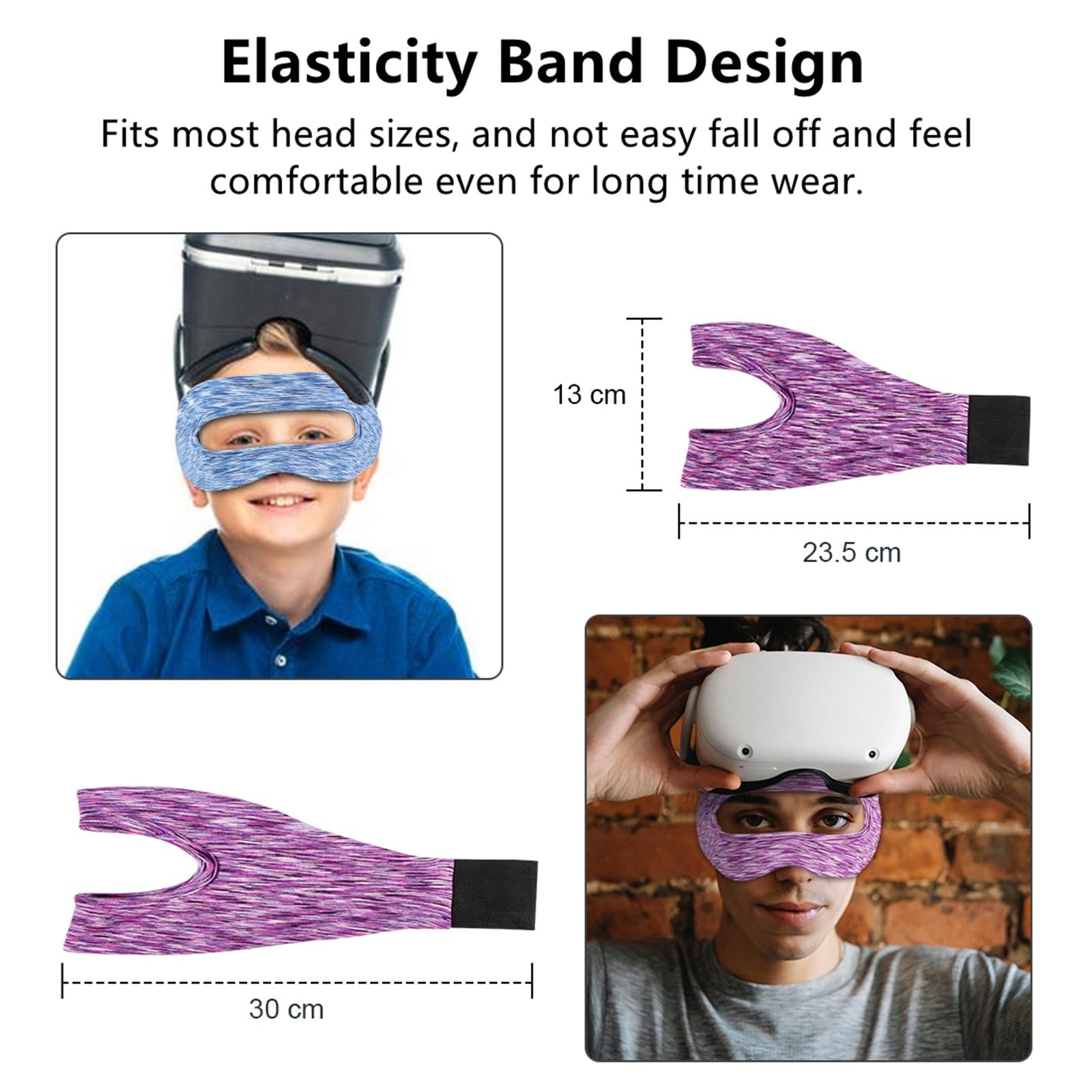 Virtual Reality VR Masks for Quest 2 Elastic Material Home Supplies Purple