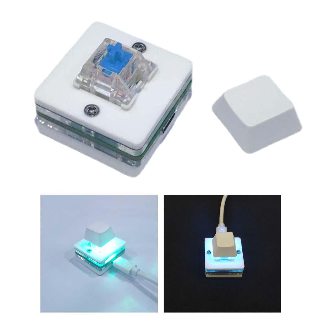 USB Mini 1 Key Keyboard Programming RGB Backlight for Office  Blue switch