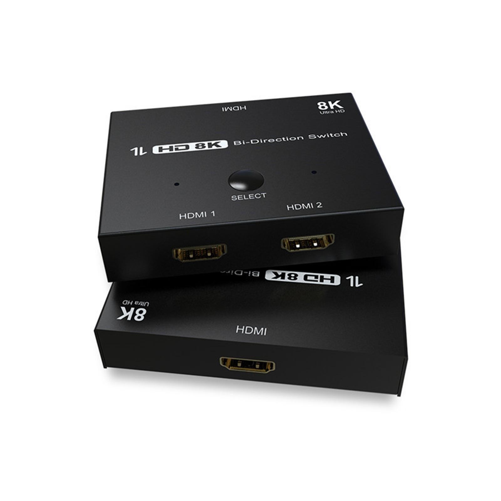 HDMI 2.1 BI-Directional Switch Splitter 2x1 out/1x 2 out 8K@60Hz 4K@120Hz