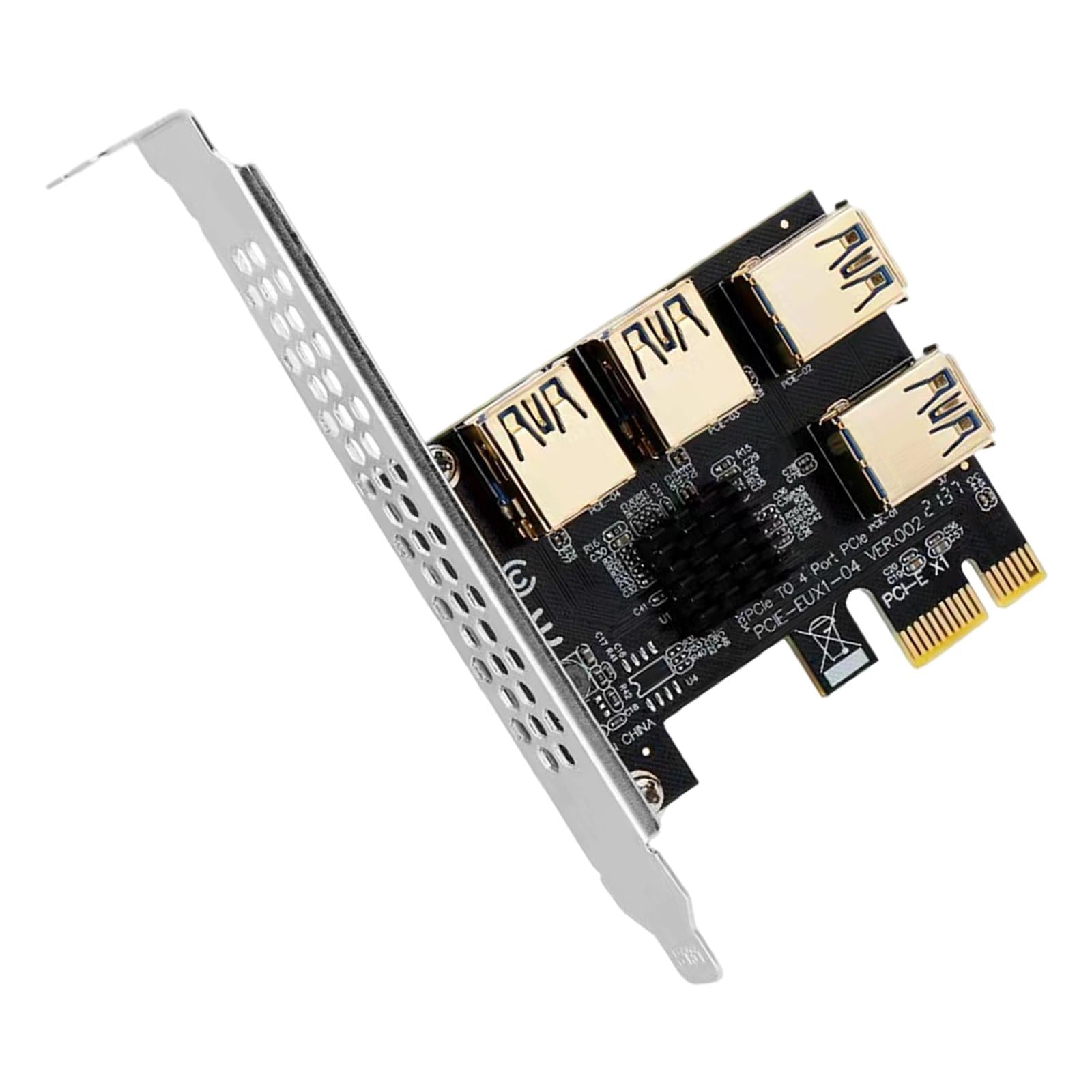 1 to 4 PCI Slots Converter Adatper PCI Express Expansion Card Golden