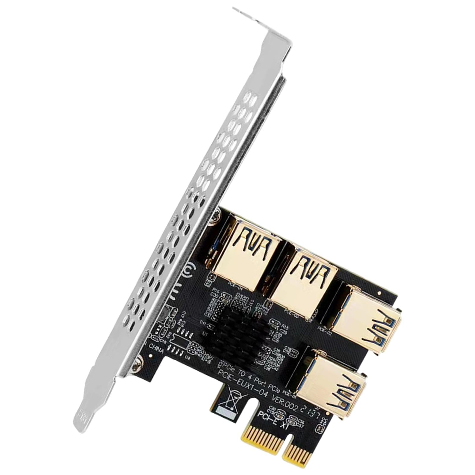 1 to 4 PCI Slots Converter Adatper PCI Express Expansion Card Golden