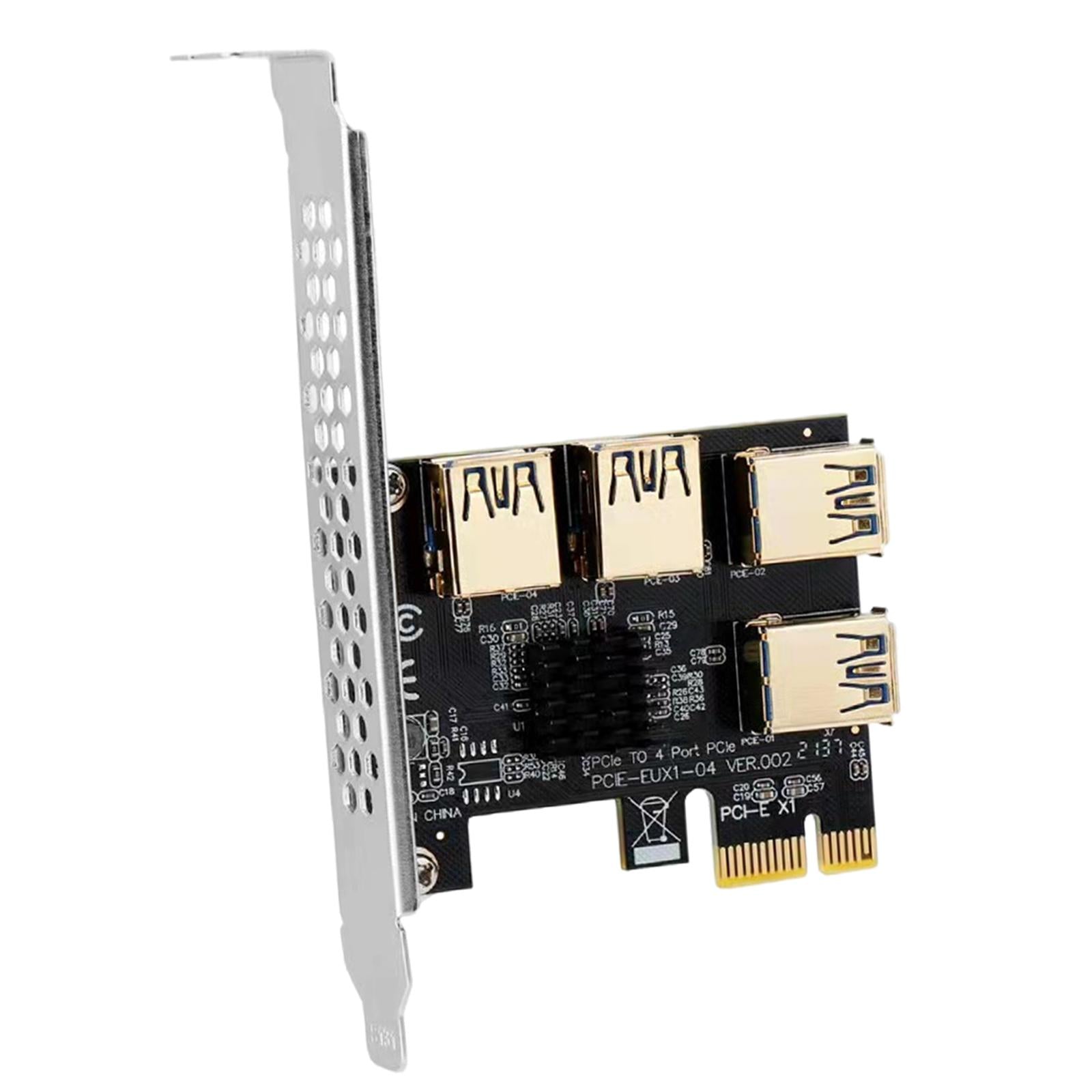 1 to 4 PCI Slots Converter Adatper PCI Express Expansion Card Golden