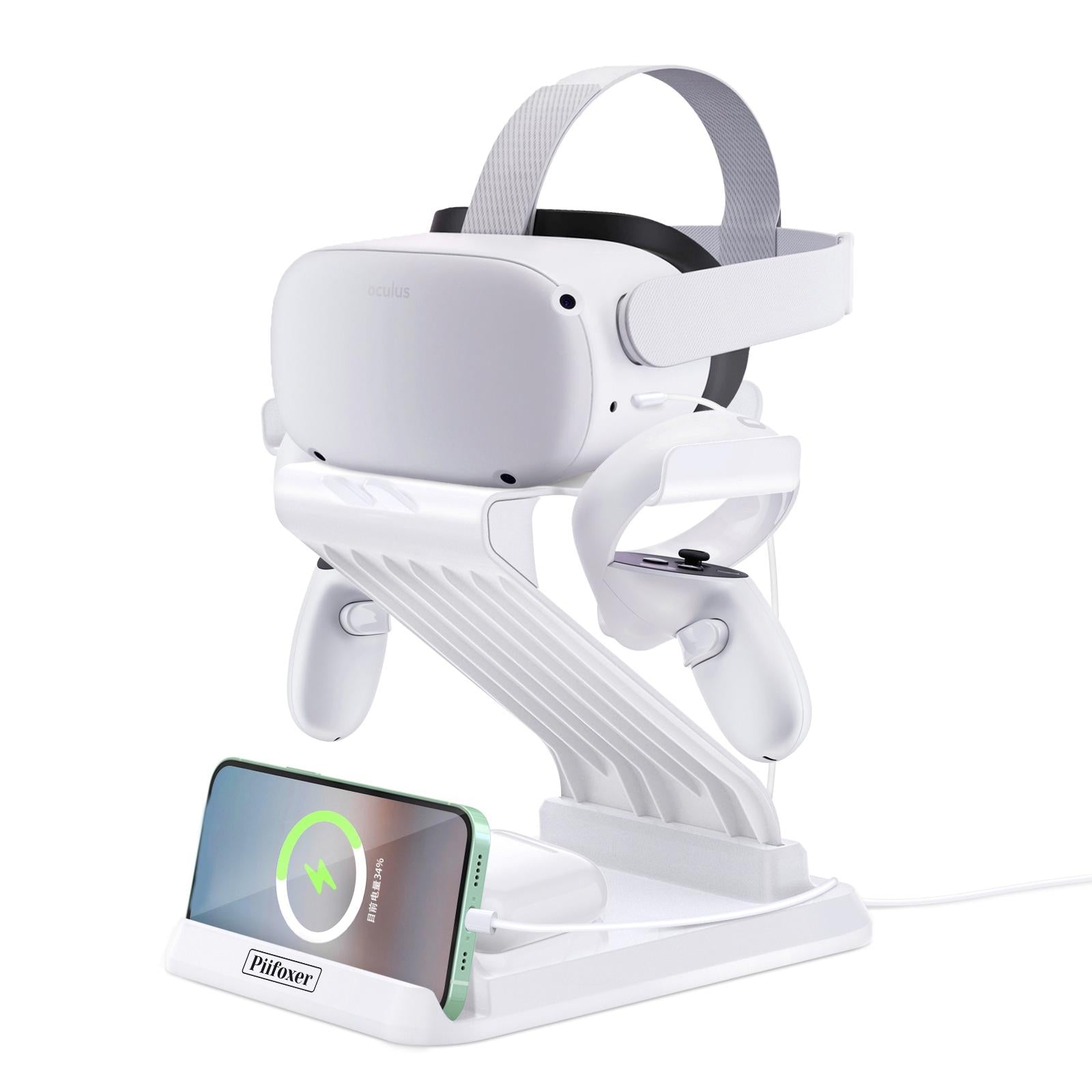 Charging Dock VR Stand for Quest 2 Headset & Controllers Easy to Use