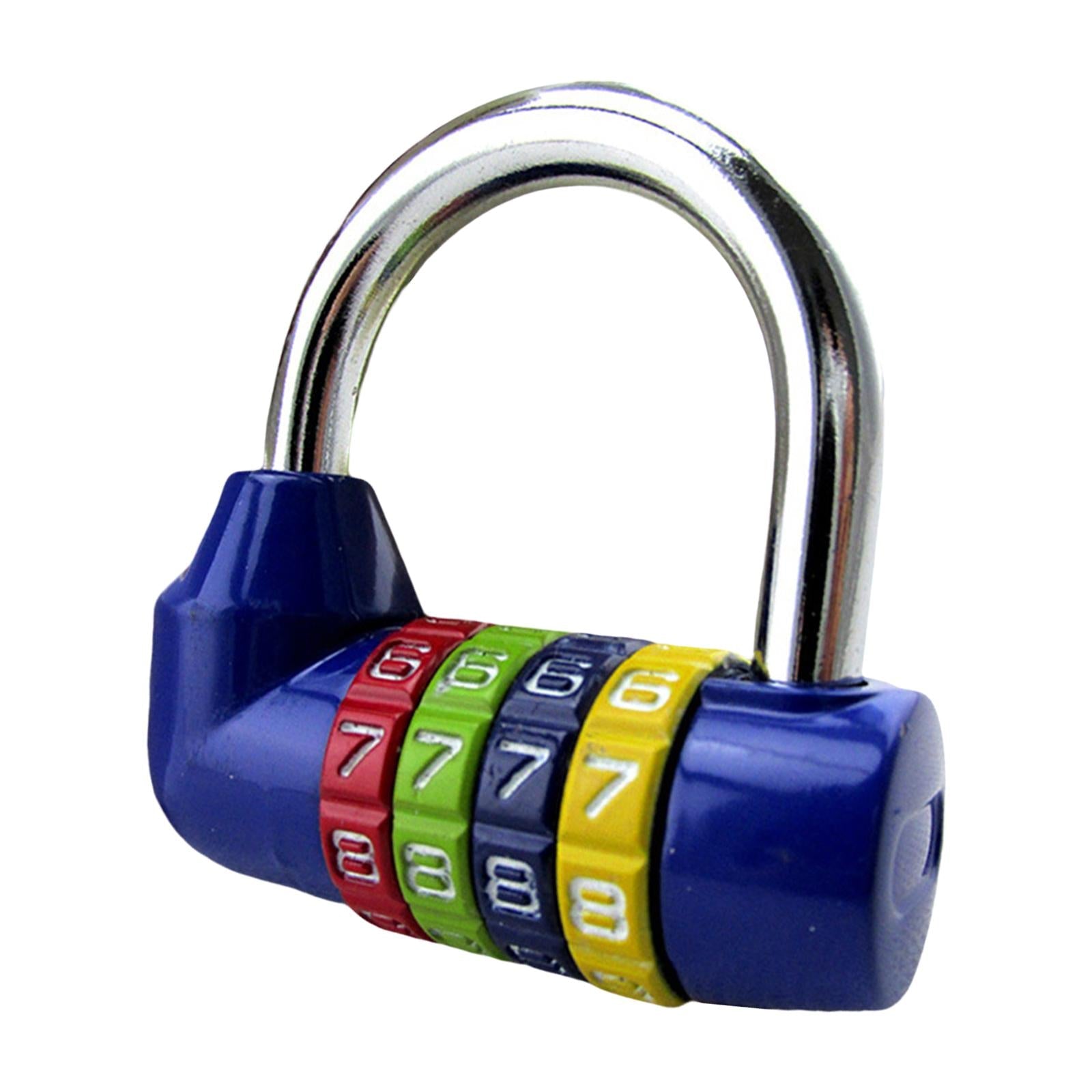 Waterproof 4 Digit Combination Safe Padlock Number Lock Gym Locker Blue