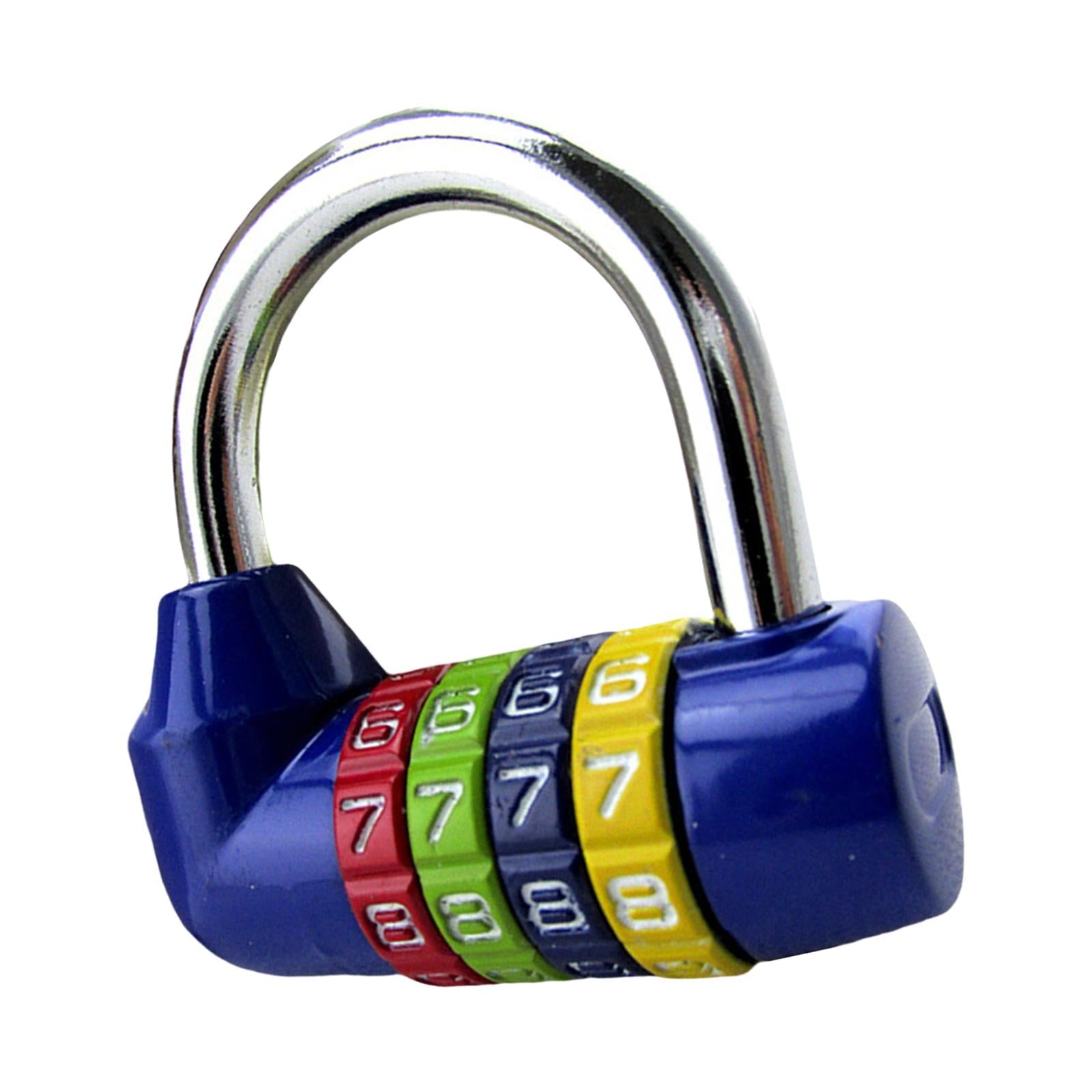 Waterproof 4 Digit Combination Safe Padlock Number Lock Gym Locker Blue