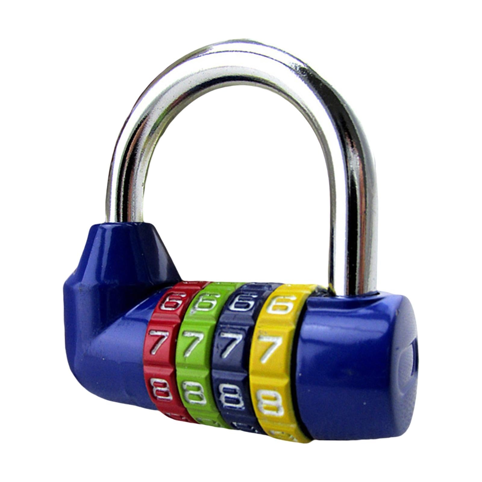 Waterproof 4 Digit Combination Safe Padlock Number Lock Gym Locker Blue