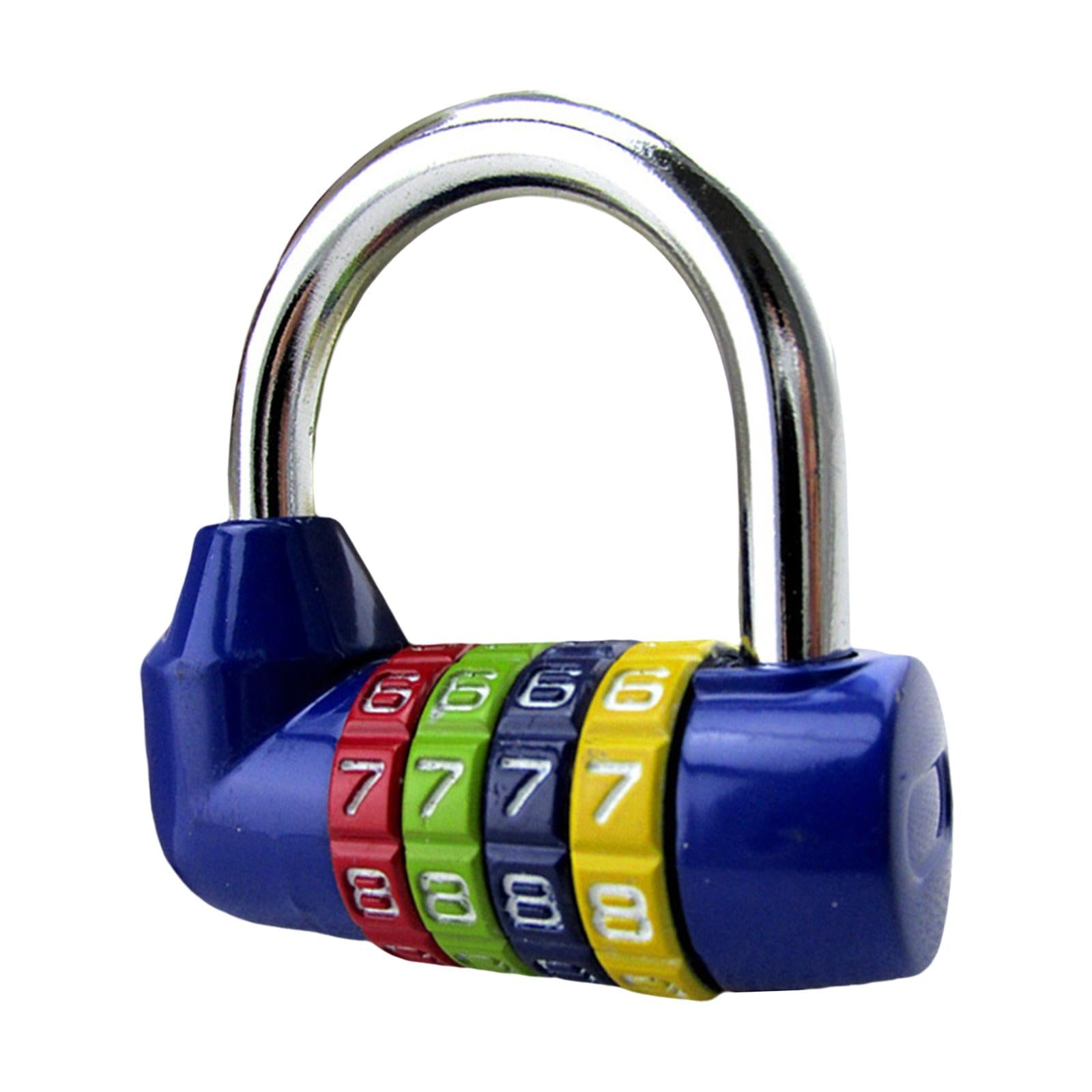 Waterproof 4 Digit Combination Safe Padlock Number Lock Gym Locker Blue