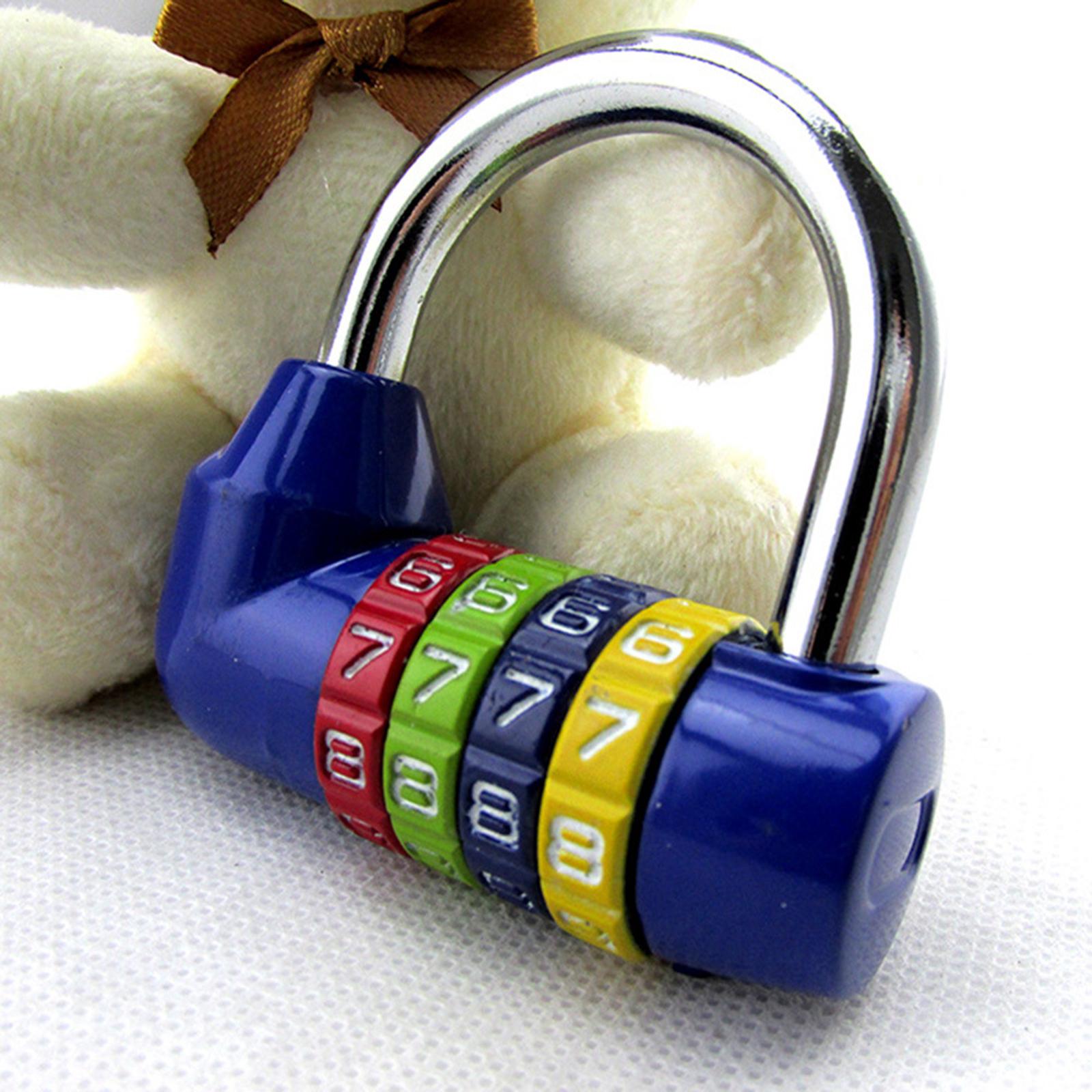 Waterproof 4 Digit Combination Safe Padlock Number Lock Gym Locker Blue