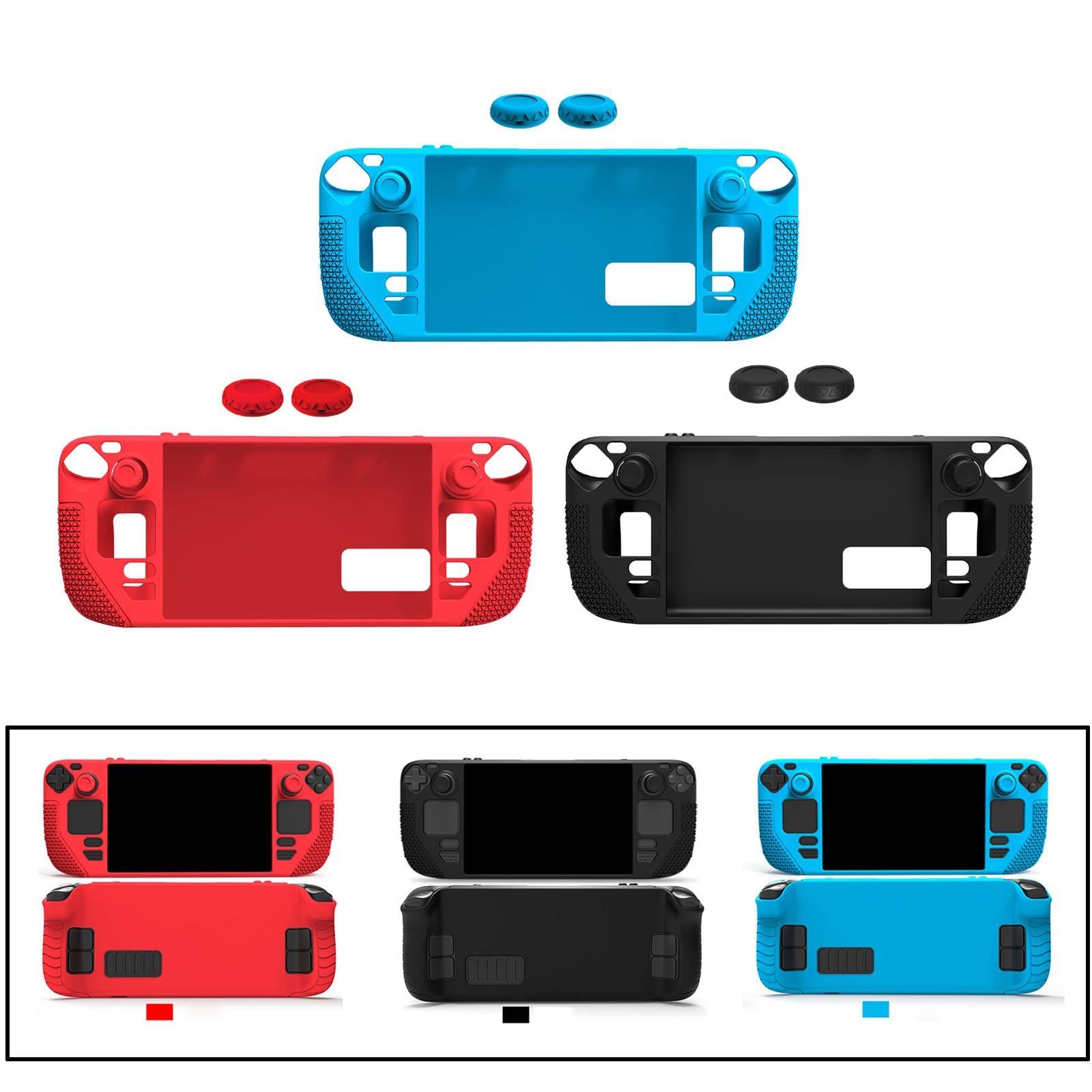 Case for Steam Deck Console Protective Soft Thin Silicone Full Cover Red