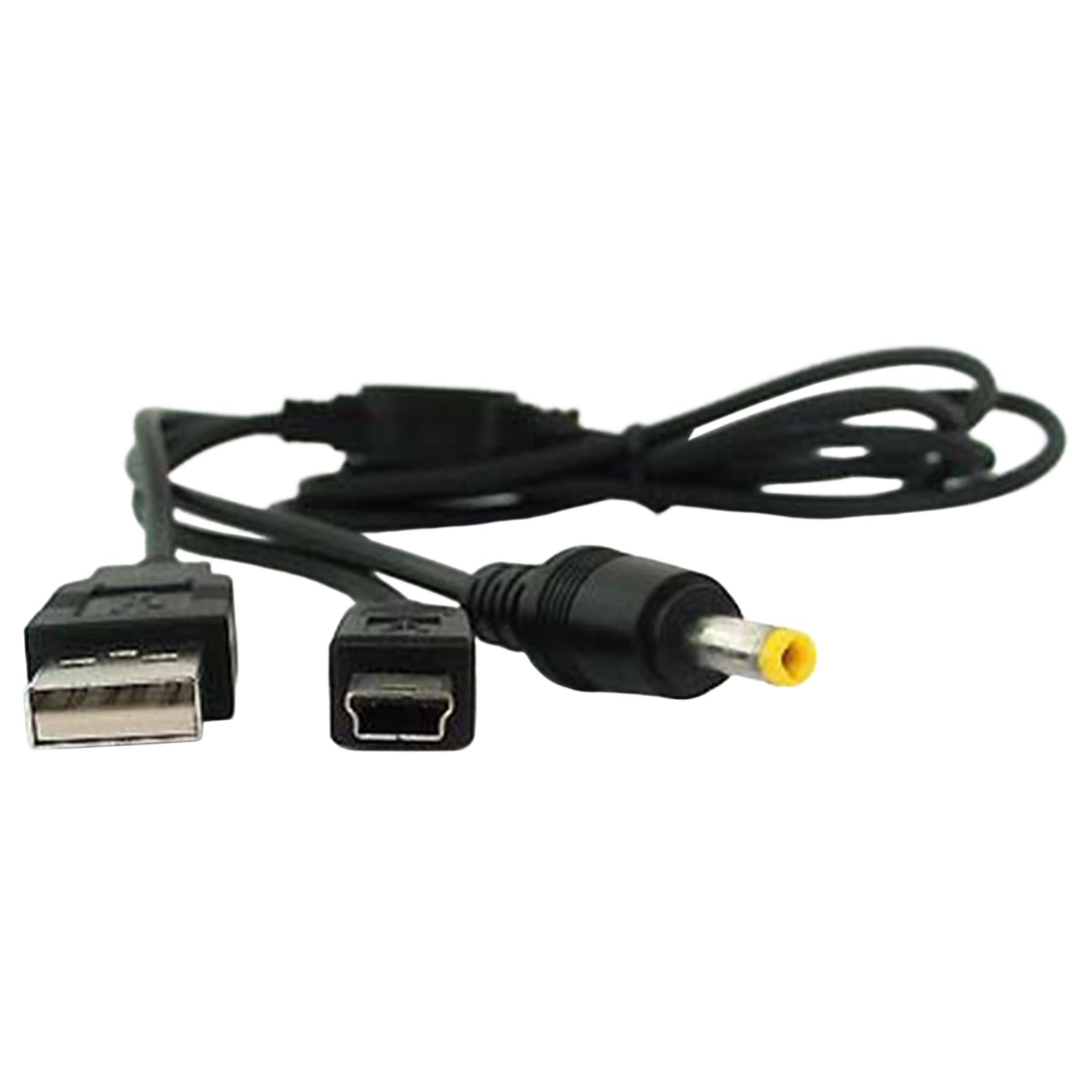 2 in 1 USB Charging High Speed Data Cable for Sony Psp 1000 2000 3000 Black