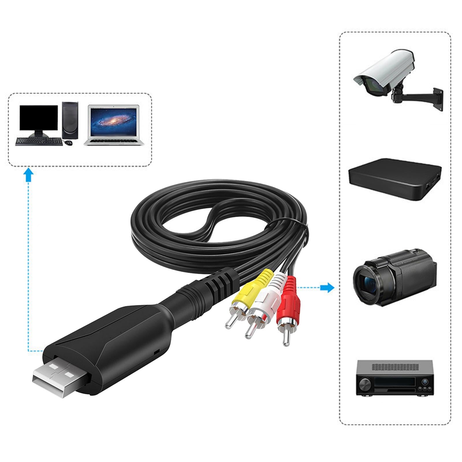 Portable USB 2.0 Video Audio Capture Card Plug and Play Device for Computer