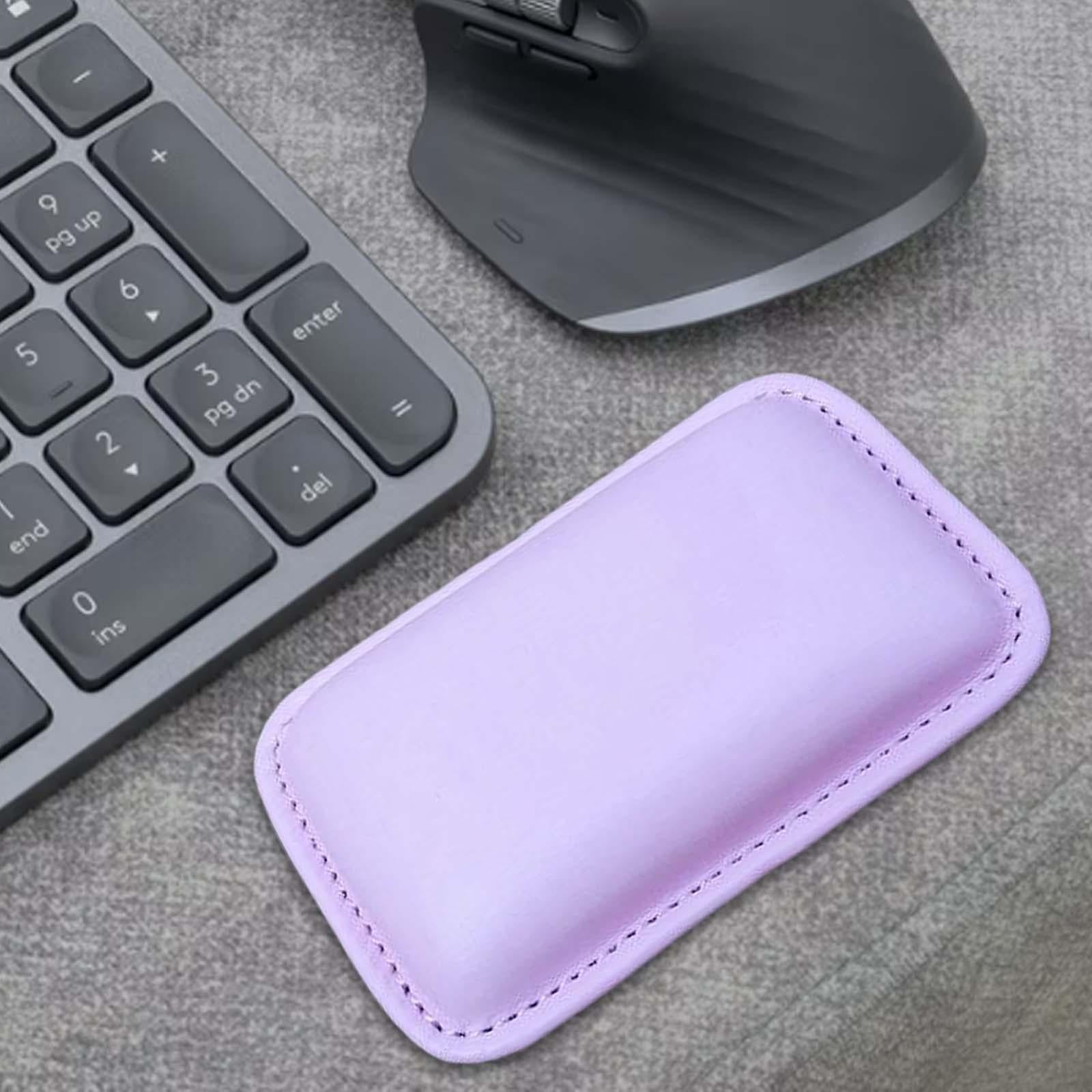 Ergonomic PU Leather Mouse Wrist Rest Easy Typing for Gaming Home Office Pink