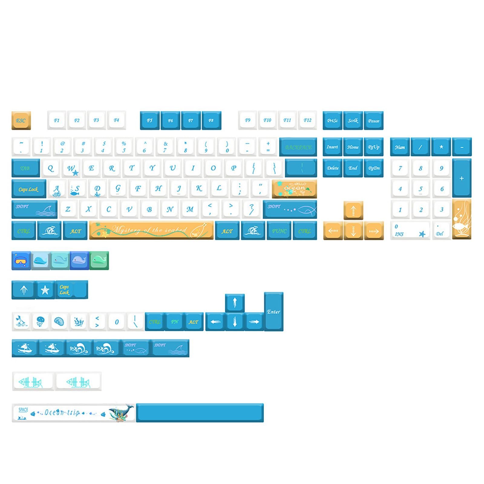 137 Key Caps Xda Profile PBT for Mechanical Keyboards Accessories Replaces