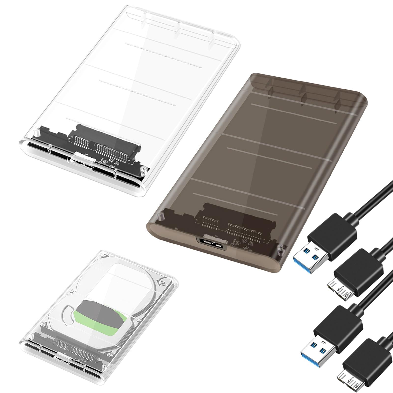 2.5inch External Hard Drive Enclosure SSD Enclosure 5Gbps SATA to USB 3.1 Clear