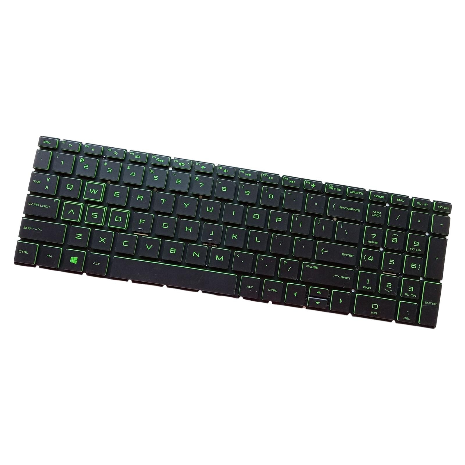 US English Keyboard Replaces for HP 15-Dx Tpn-C136 Professional Components Green Letter Black