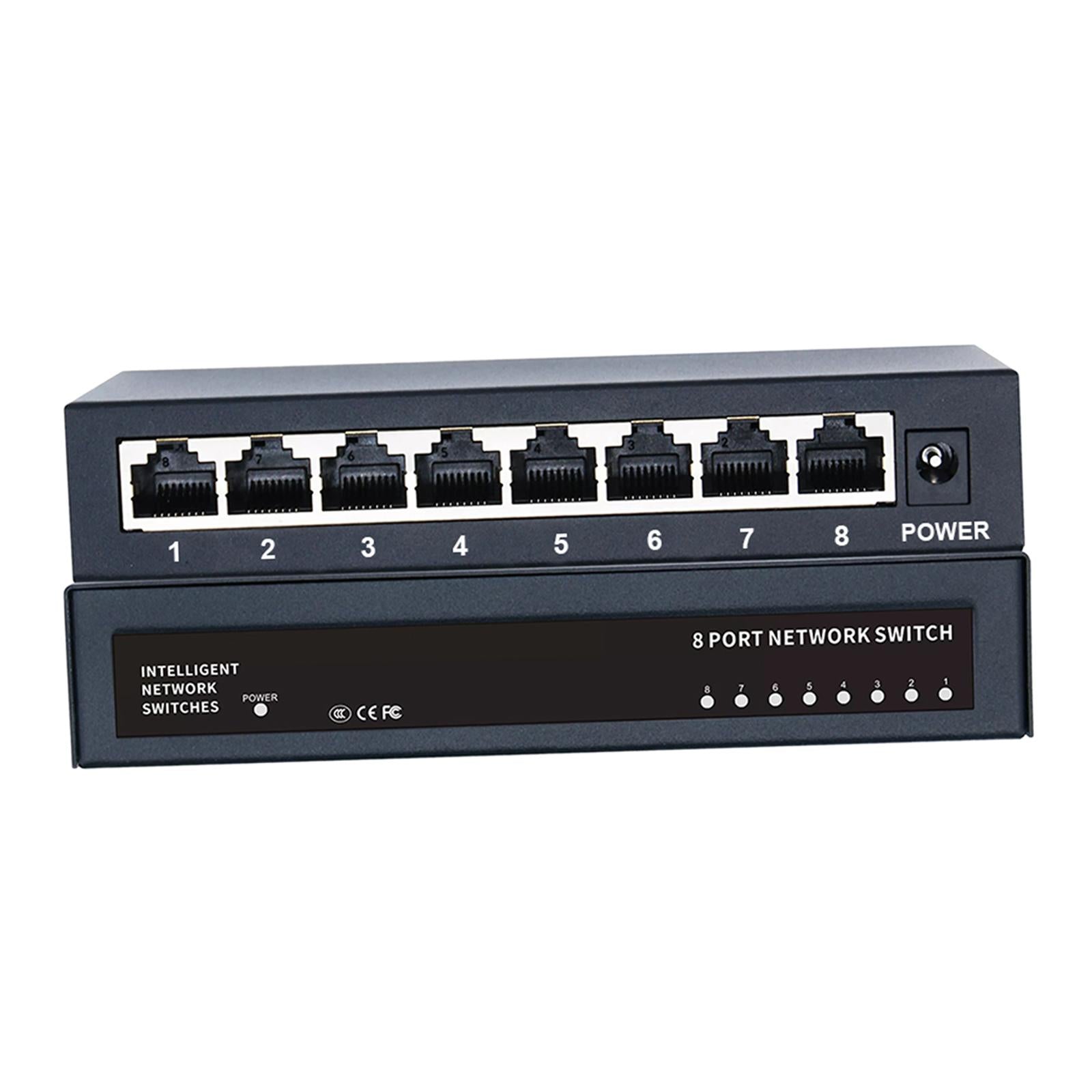 8 Port Gigabit Ethernet Switch Home Network Hub 1000Mbps for Home Dormitory