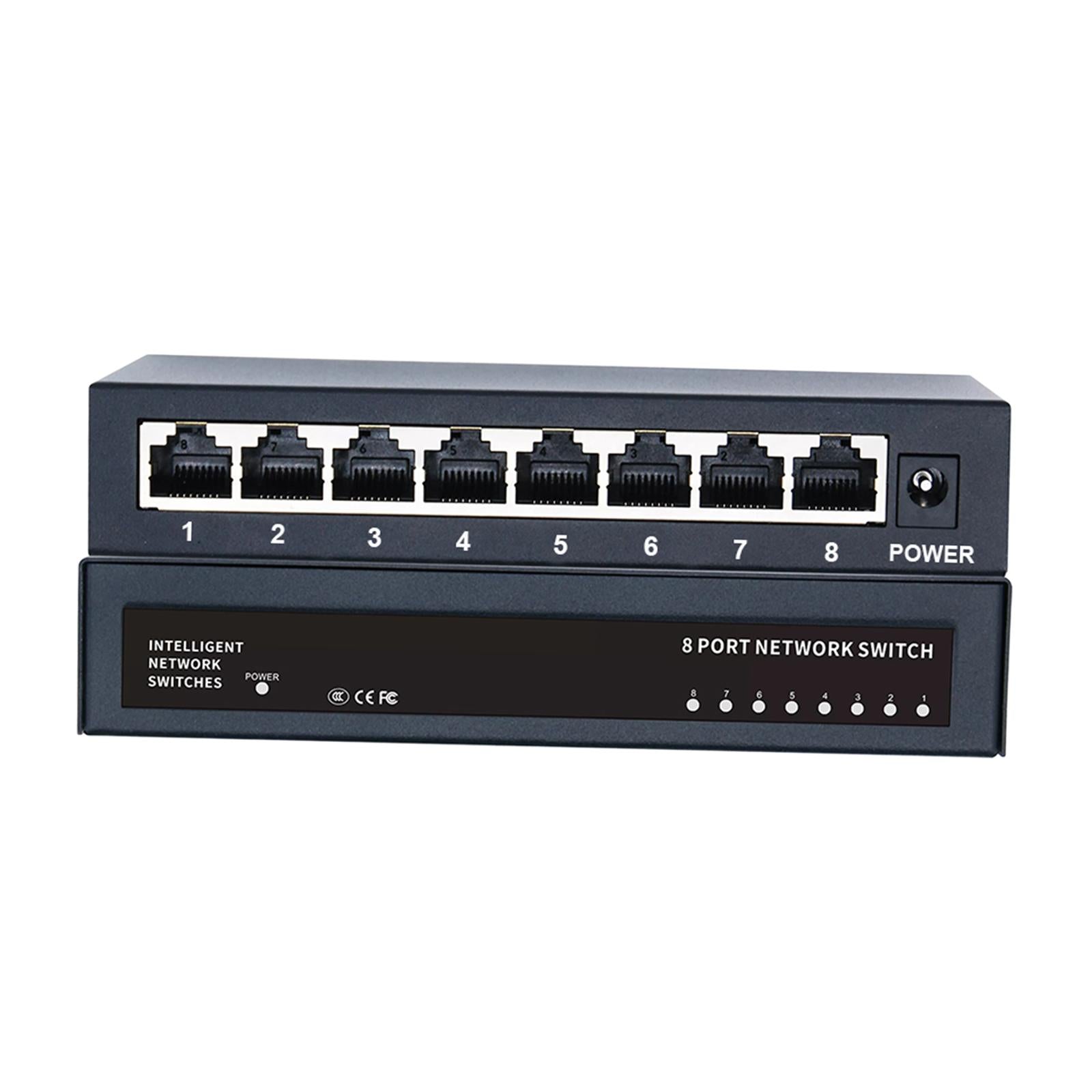 8 Port Gigabit Ethernet Switch Home Network Hub 1000Mbps for Home Dormitory